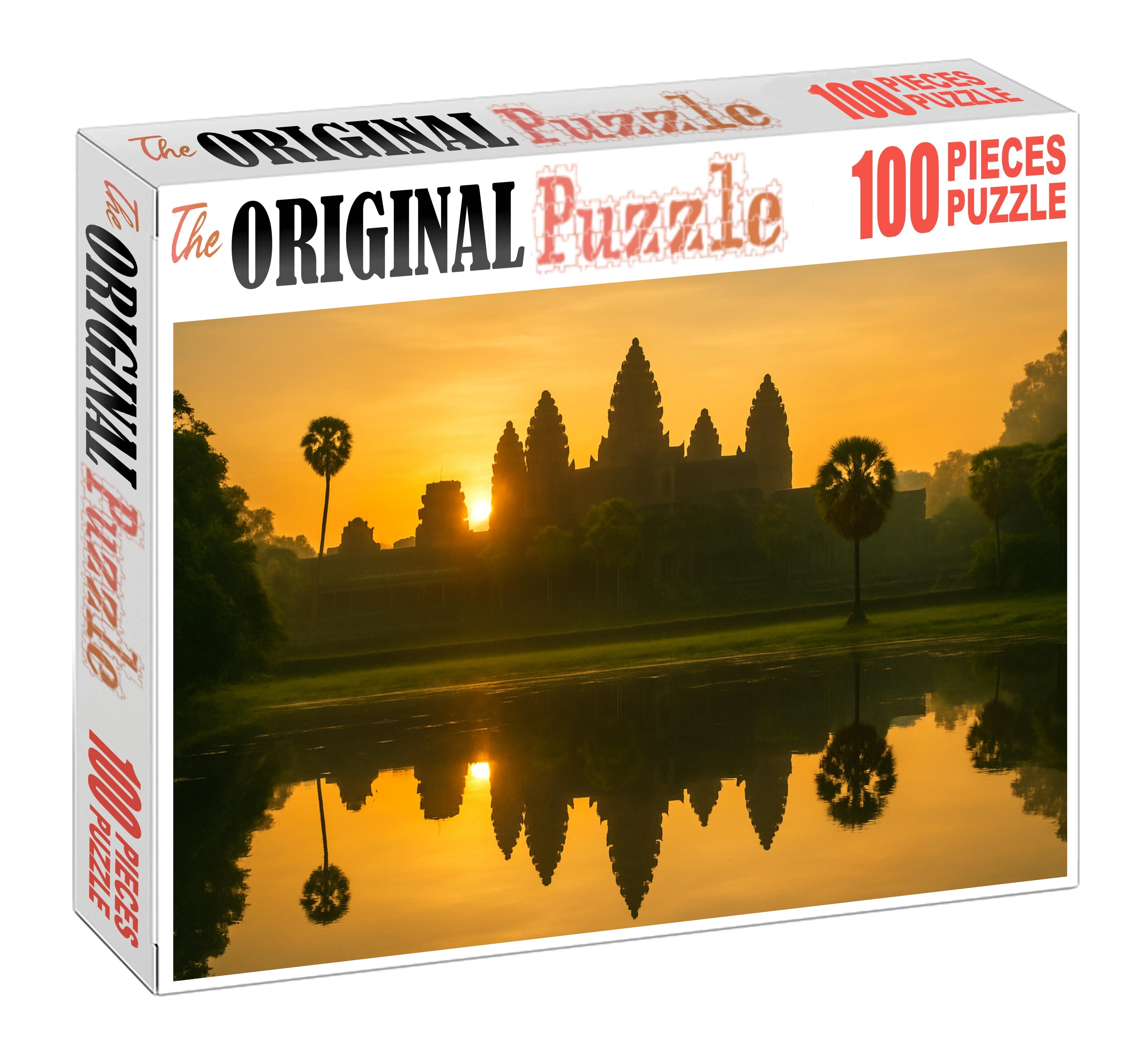 Angkor Wat Siem Reap Cambodia  Identified By 8812 Globally As The Largest Religious Monument Custom Jigsaw Puzzle