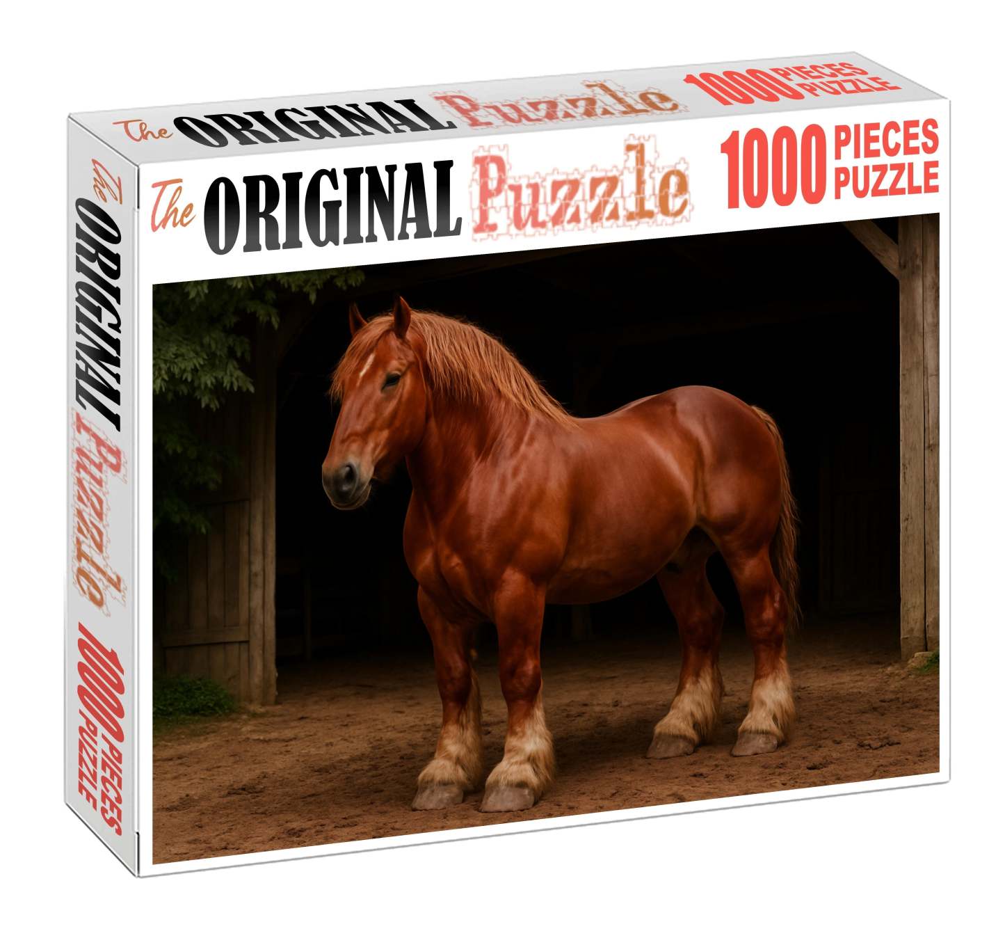 Willow Creek Draft Gentle Giant With Glossy Chestnut Coat 500 Piece Puzzle