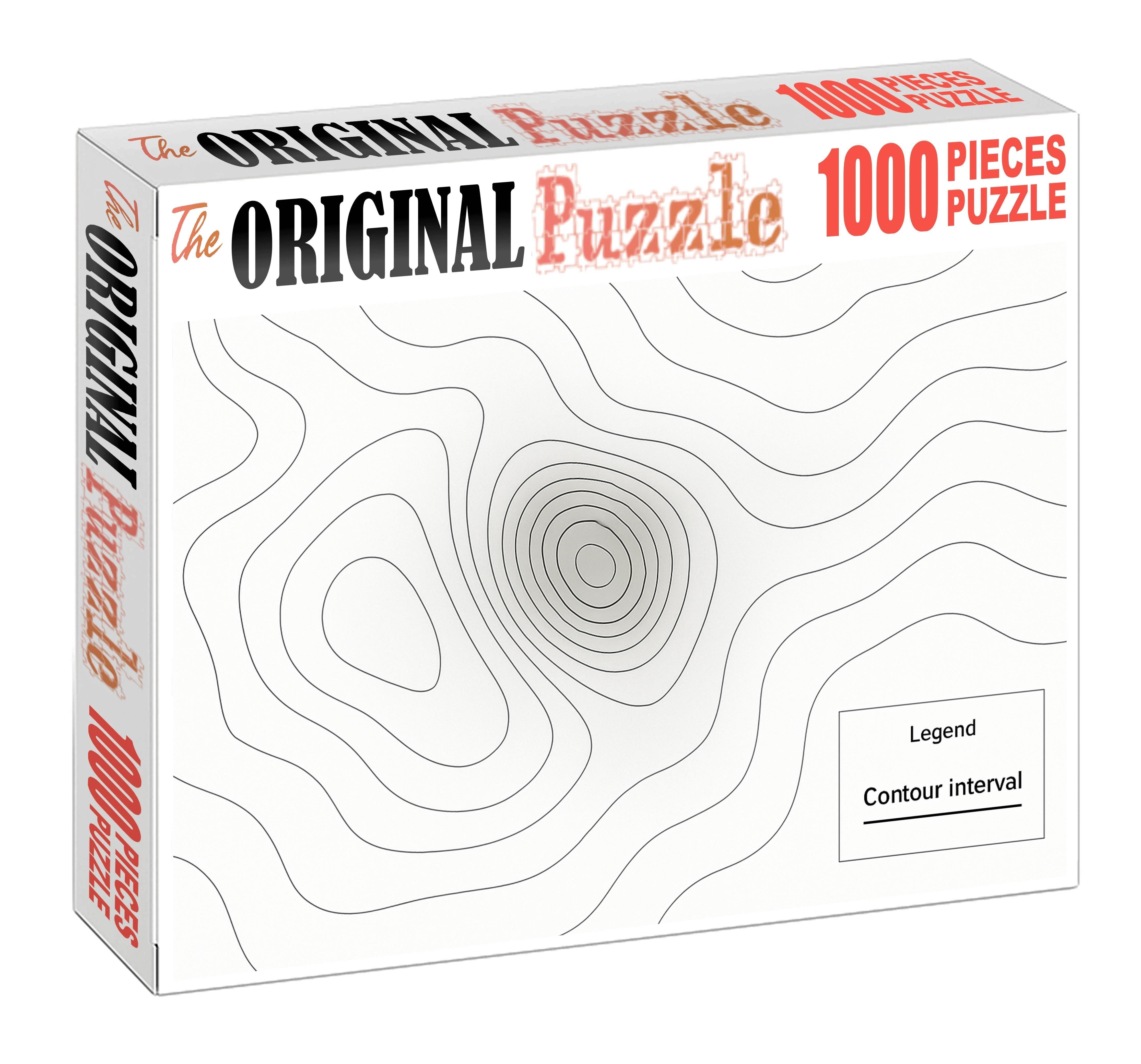 Minimalist Isoseismal Contours 20 Piece Puzzle