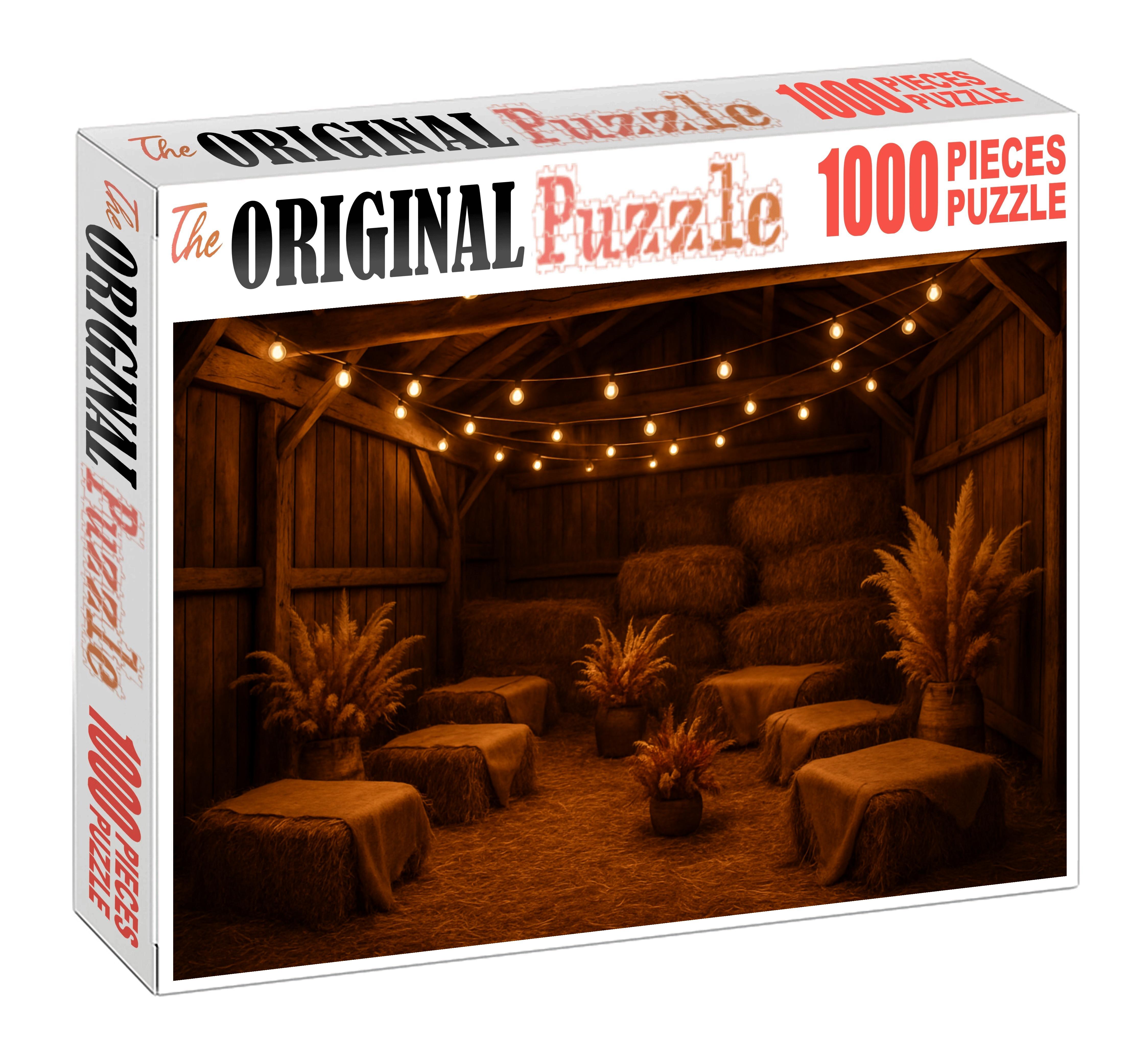 Amber Hayloft Celebration Twine Lights And Rustic Elegance Puzzle Fun