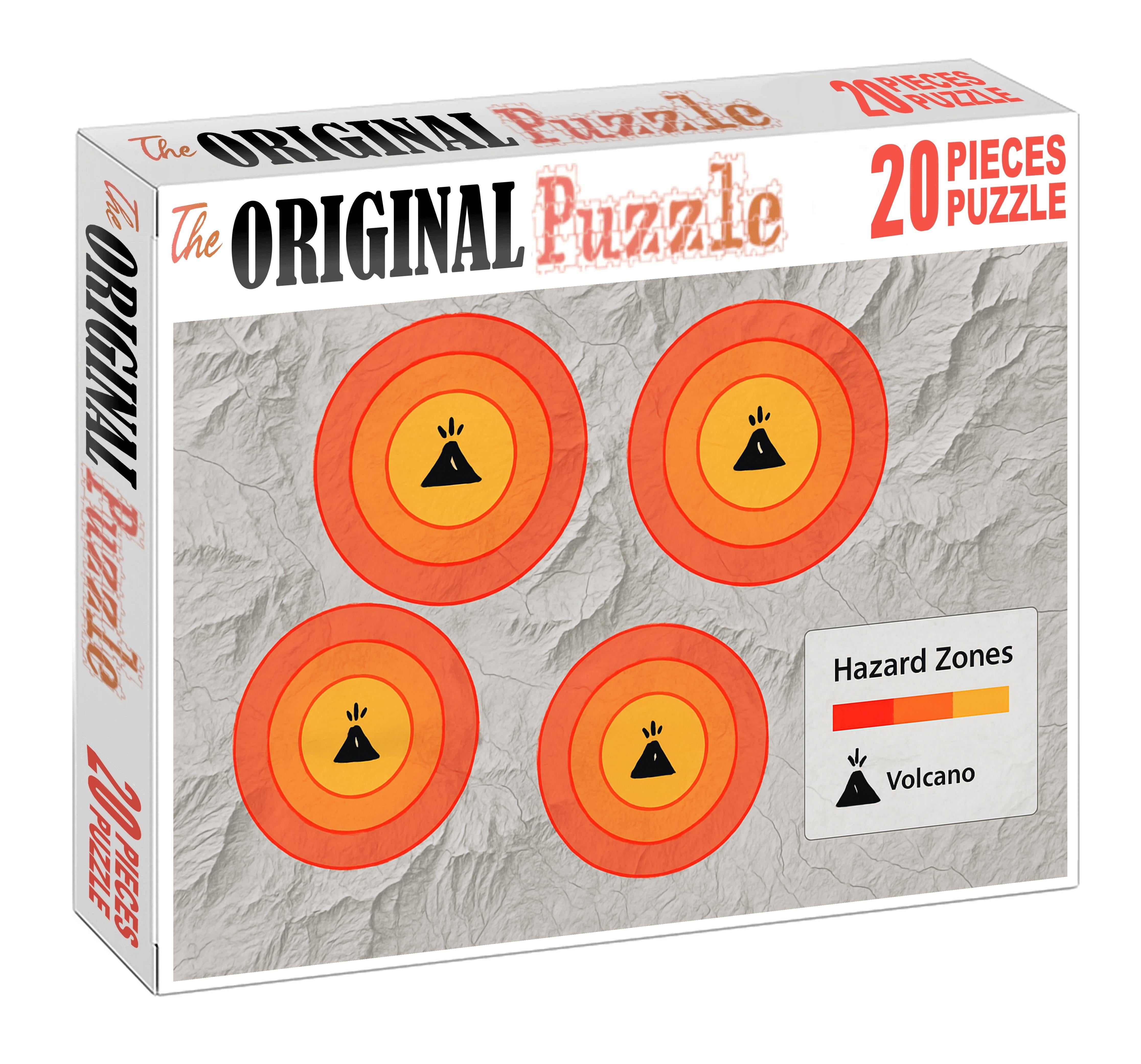 Volcanic Activity Intensity Map Large Format Puzzle