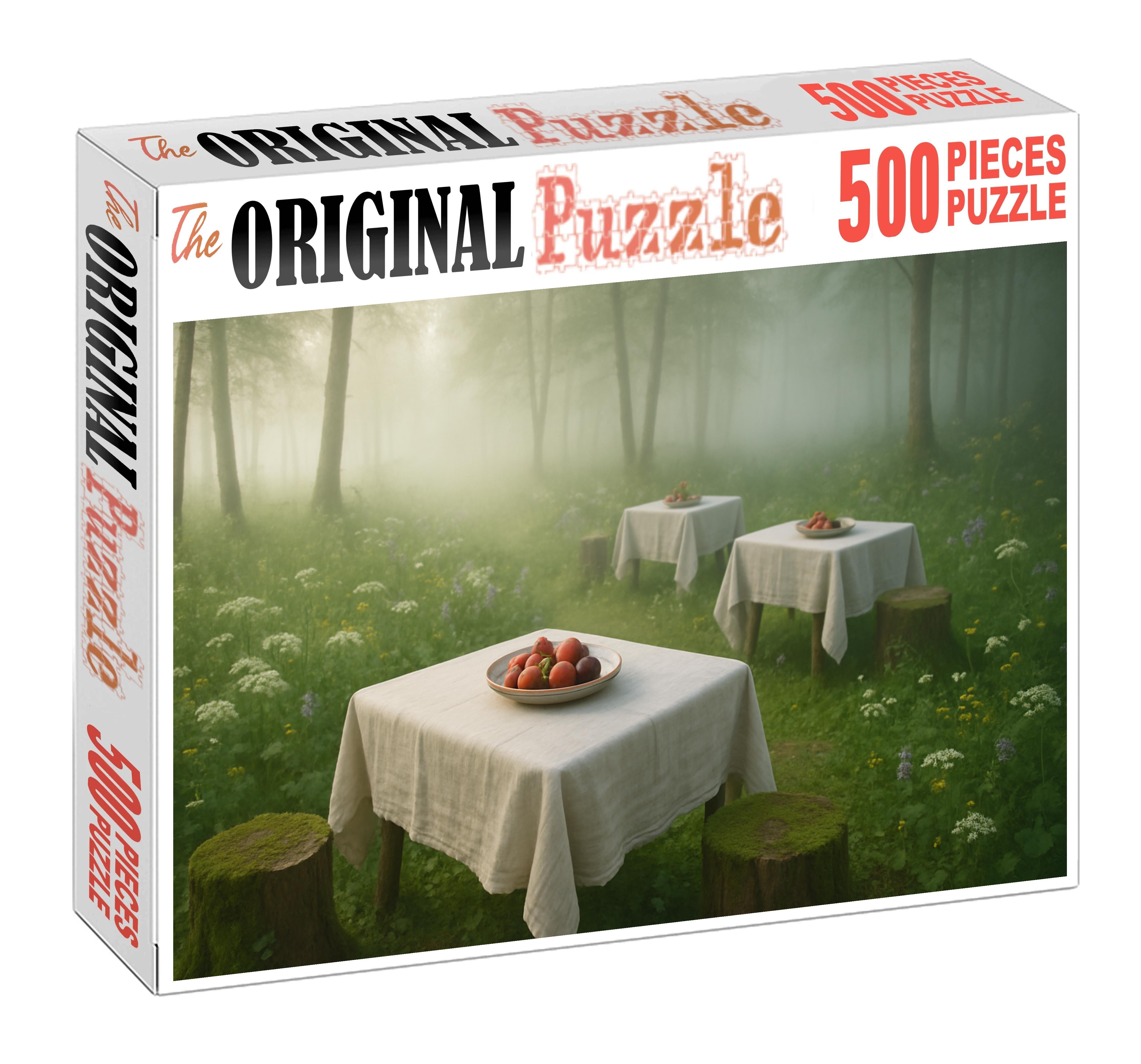 Morning Mist Woodland Brunch Dewy Greens And Rustic Porcelain Puzzle Fun