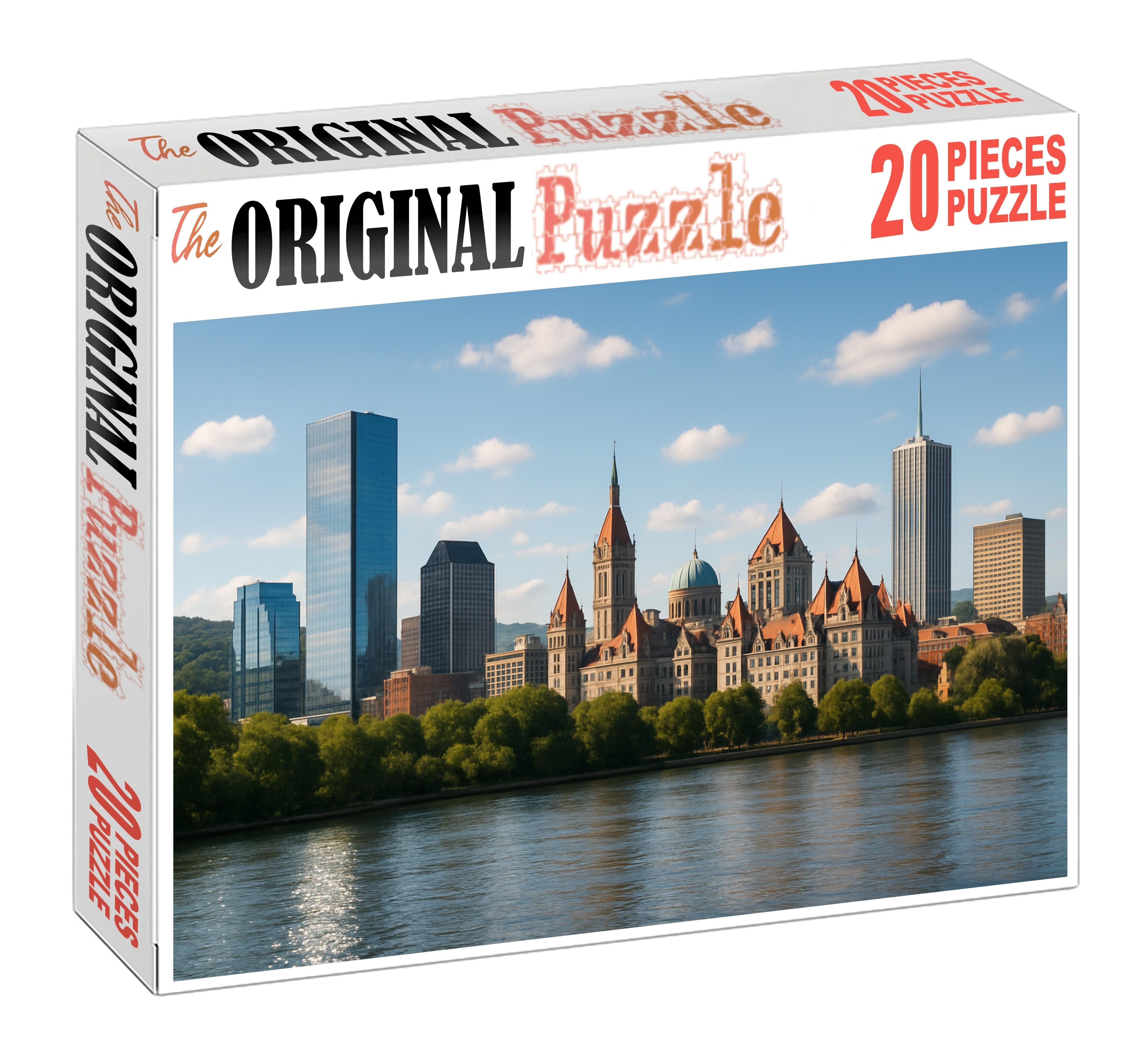 Montreal Skyline Historic And Modern Mix On The St Lawrence River Mini Puzzle