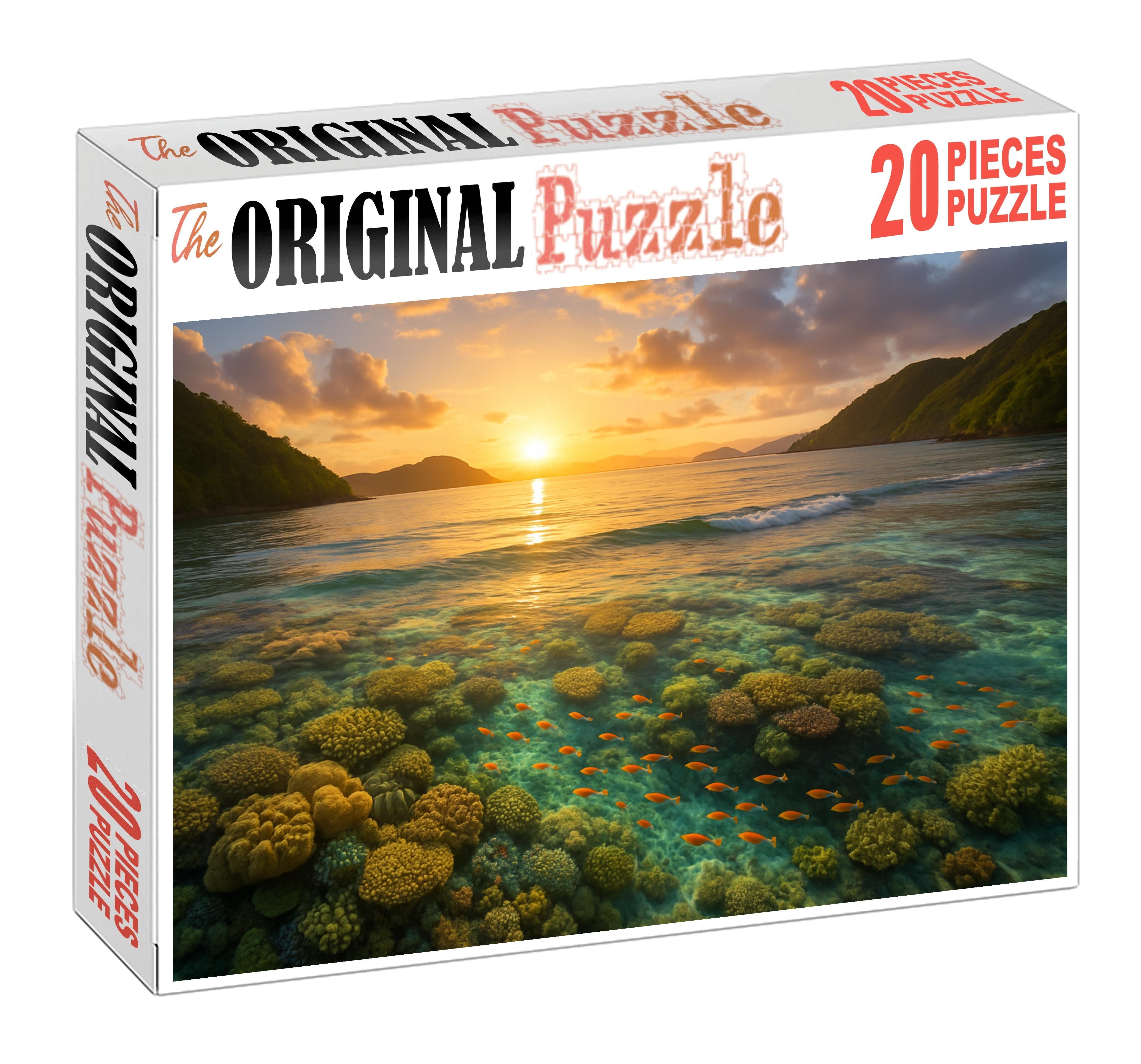 Golden Sunrise Bay Radiant Shallows Brimming With Life 1000 Piece Puzzle