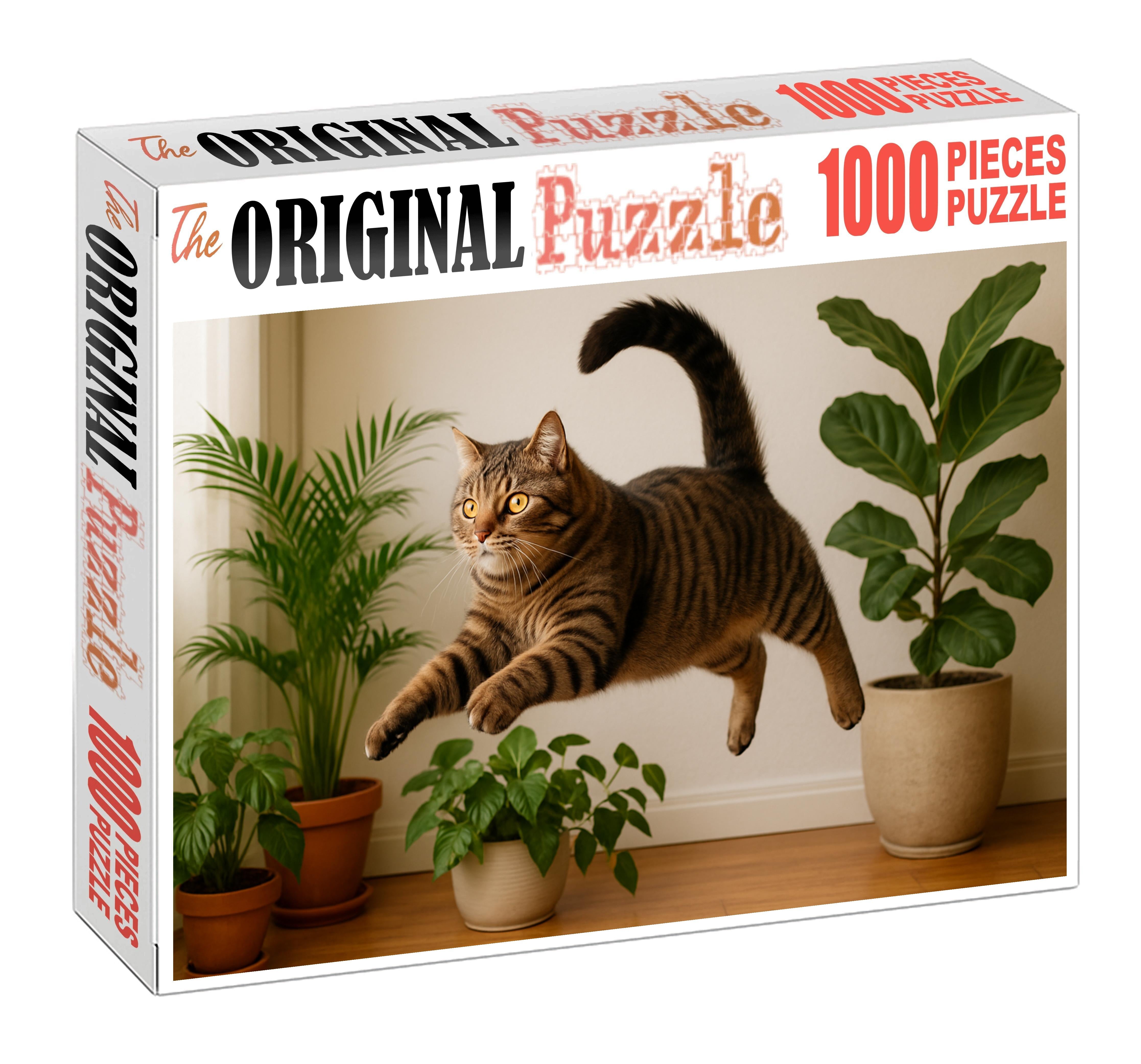 Bronze Ember Rich Brown Tabby With Spirited Energy 1000 Piece Puzzle