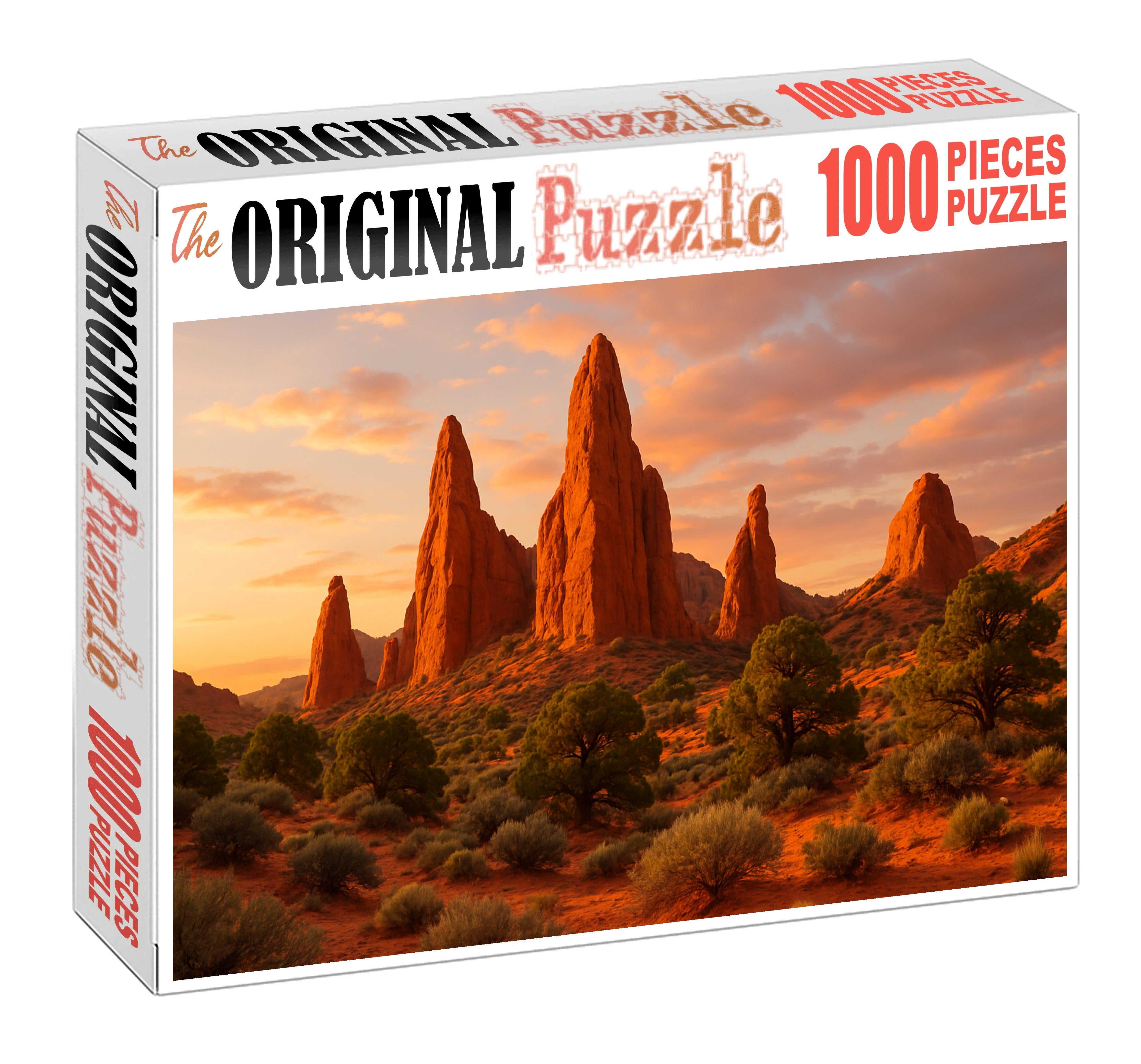 Crimson Sandstone Outcrop Premium Puzzle Pieces