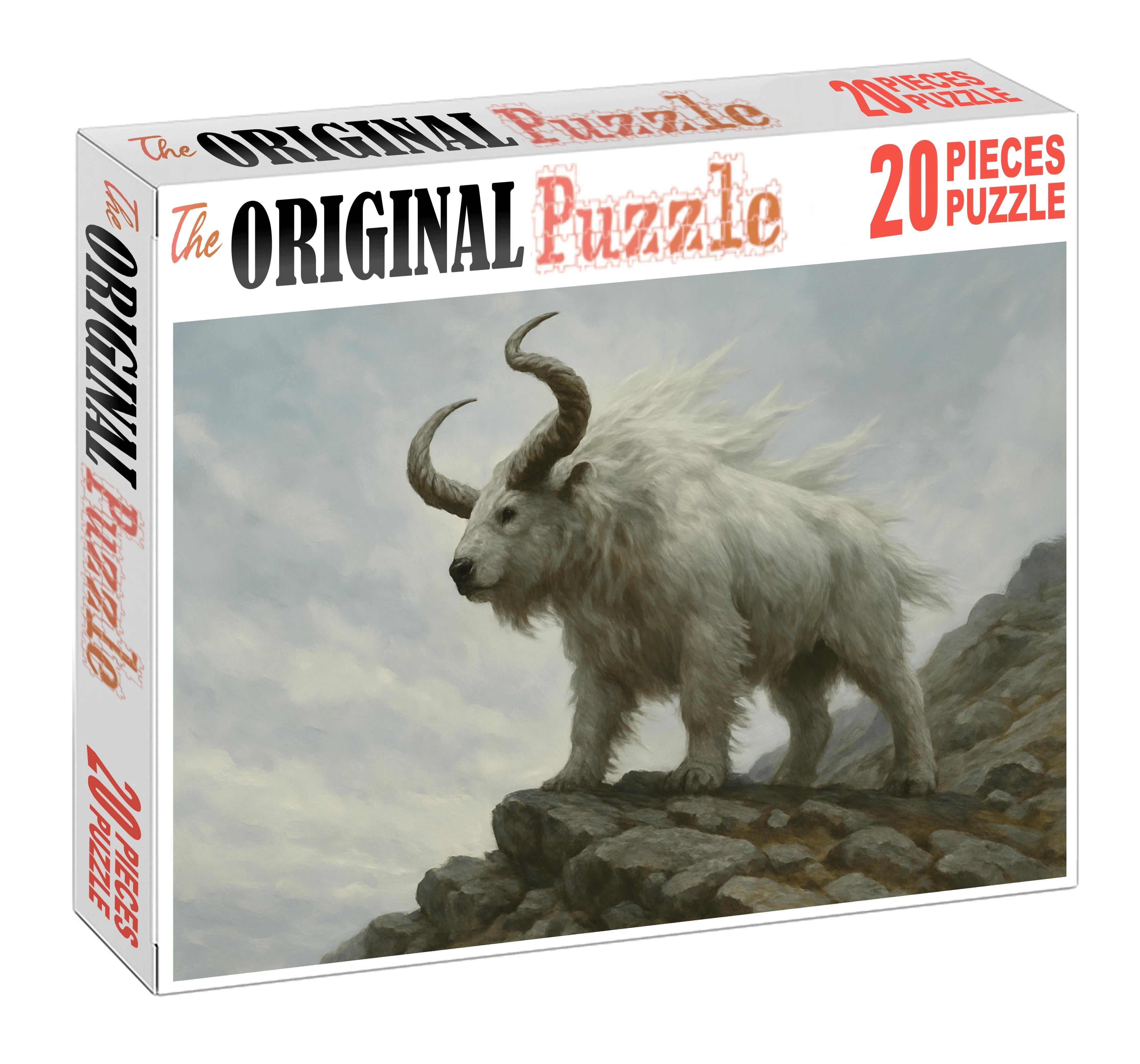 Ivory Spiral Horn Stately Herbivore With Helical Tusks And Sturdy Frame Premium Puzzle Pieces