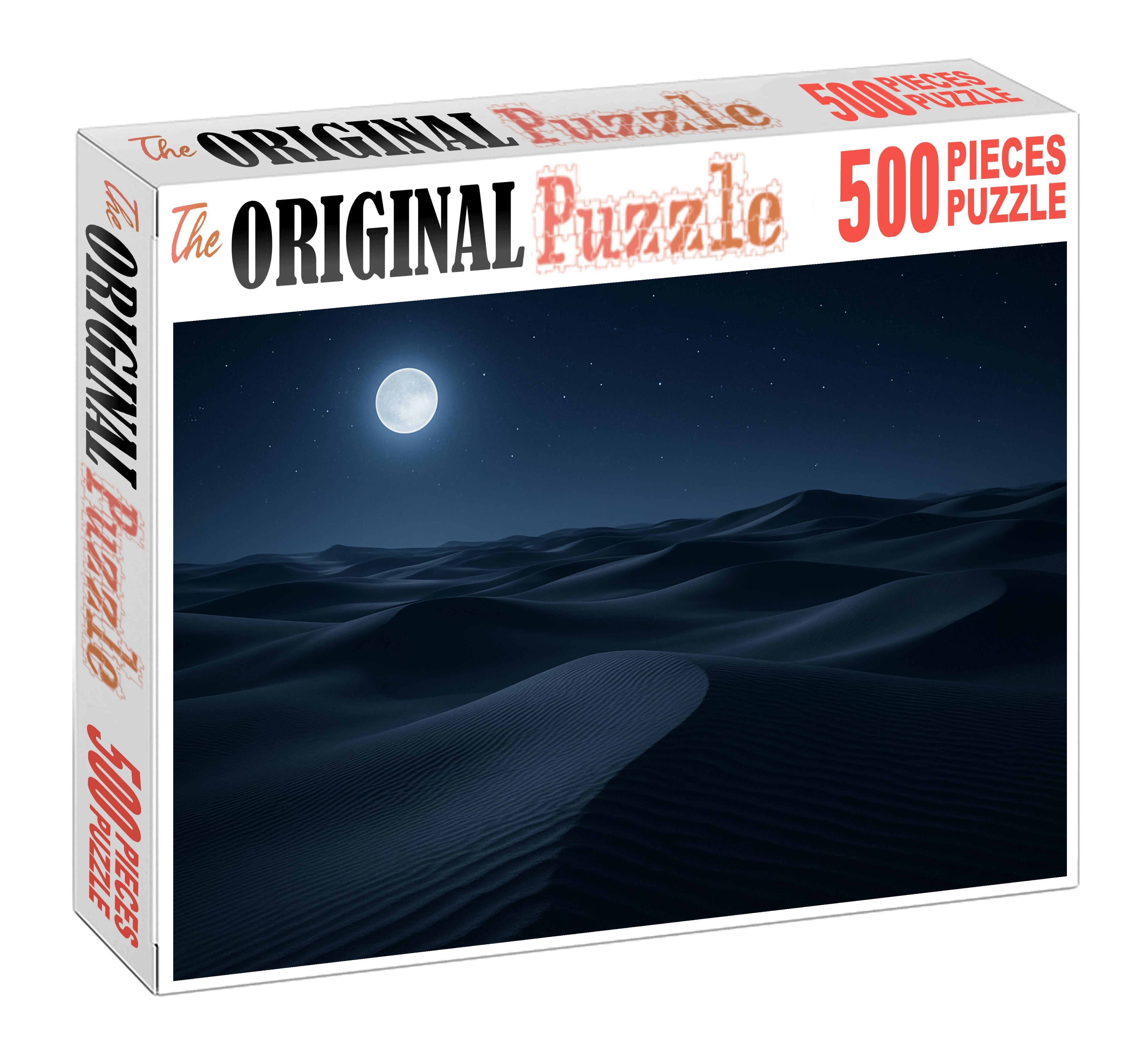 Silvery Moonlit Dune Field 200 Piece Puzzle
