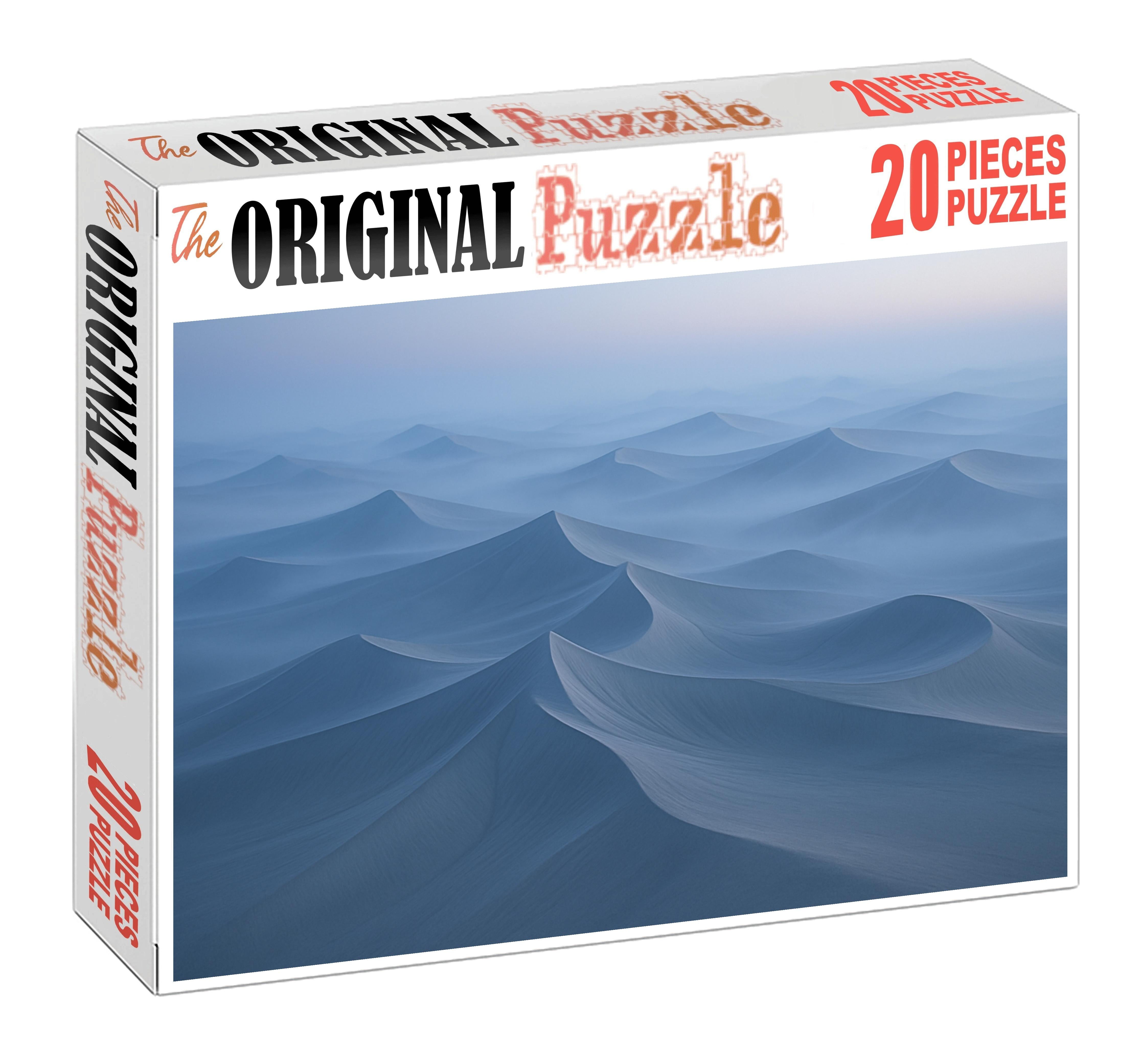 Celestial Dune Sea Silver-blue Sands Beneath Dawn's First Light 500 Piece Puzzle