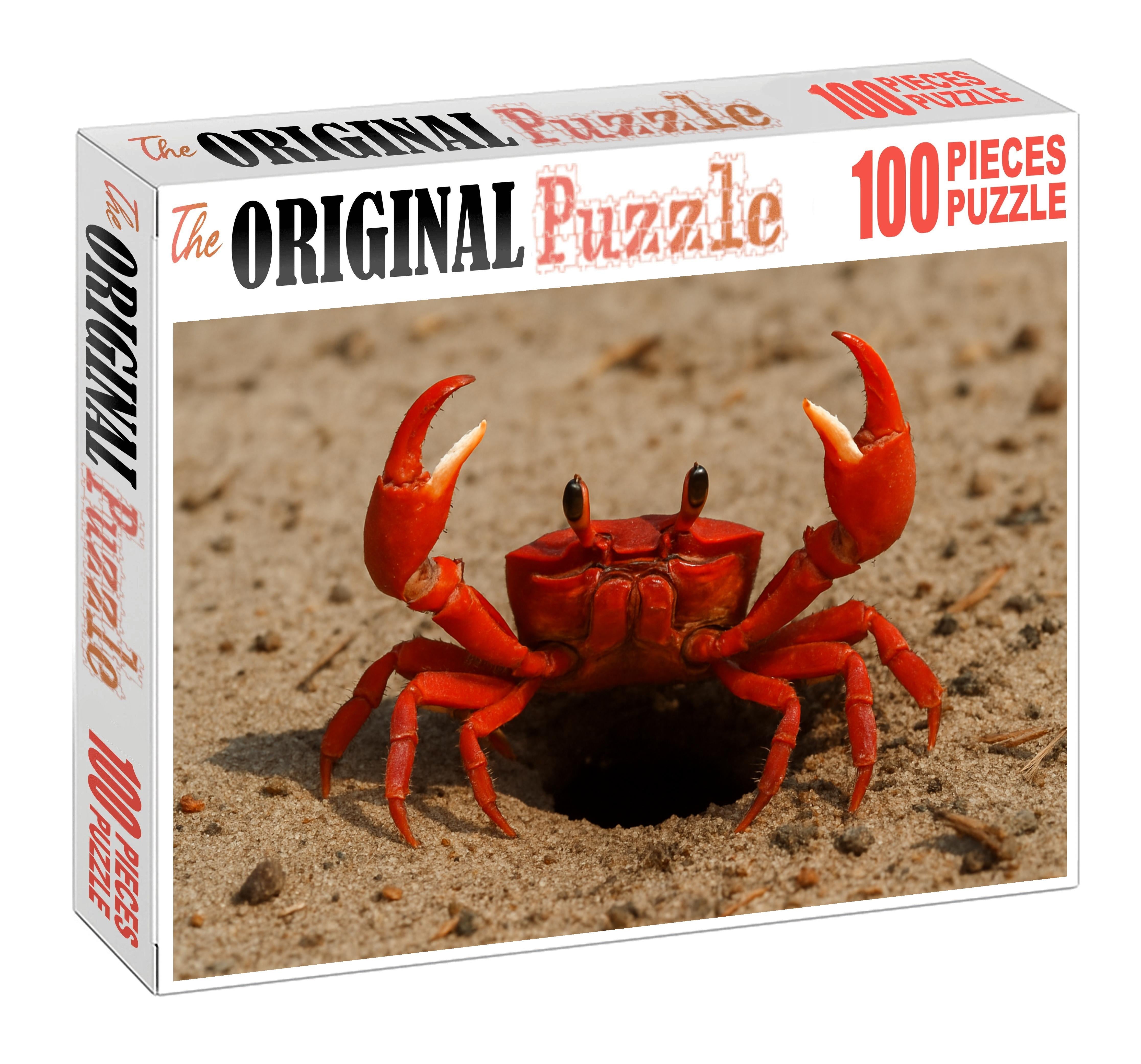 Vermilion Claw Crab Aggressive Burrower With Striking Scarlet Appendages 300 Piece Puzzle