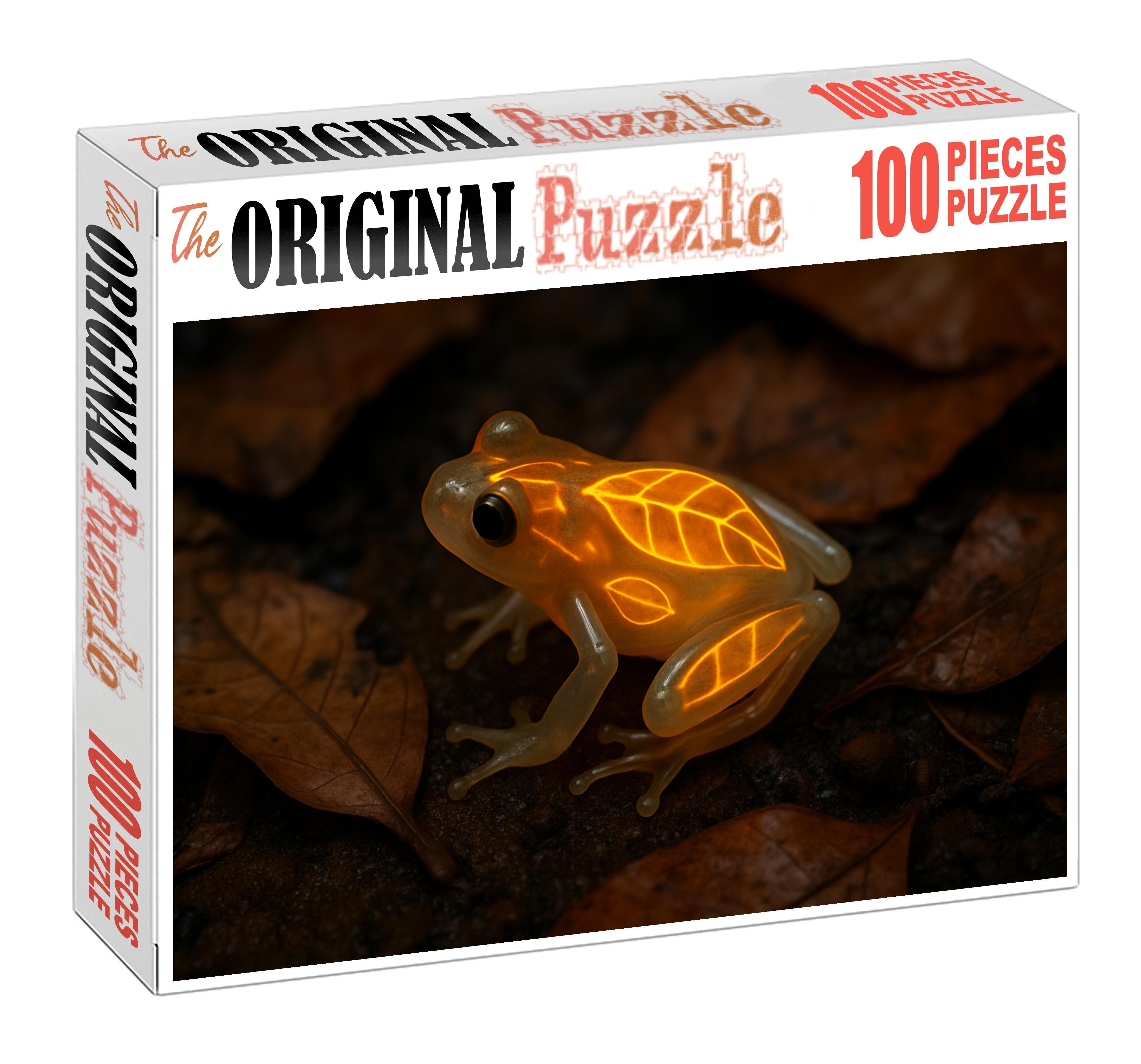 Amber Veil Frog Camouflaged Amphibian With Translucent Skin Patterns Puzzle Fun