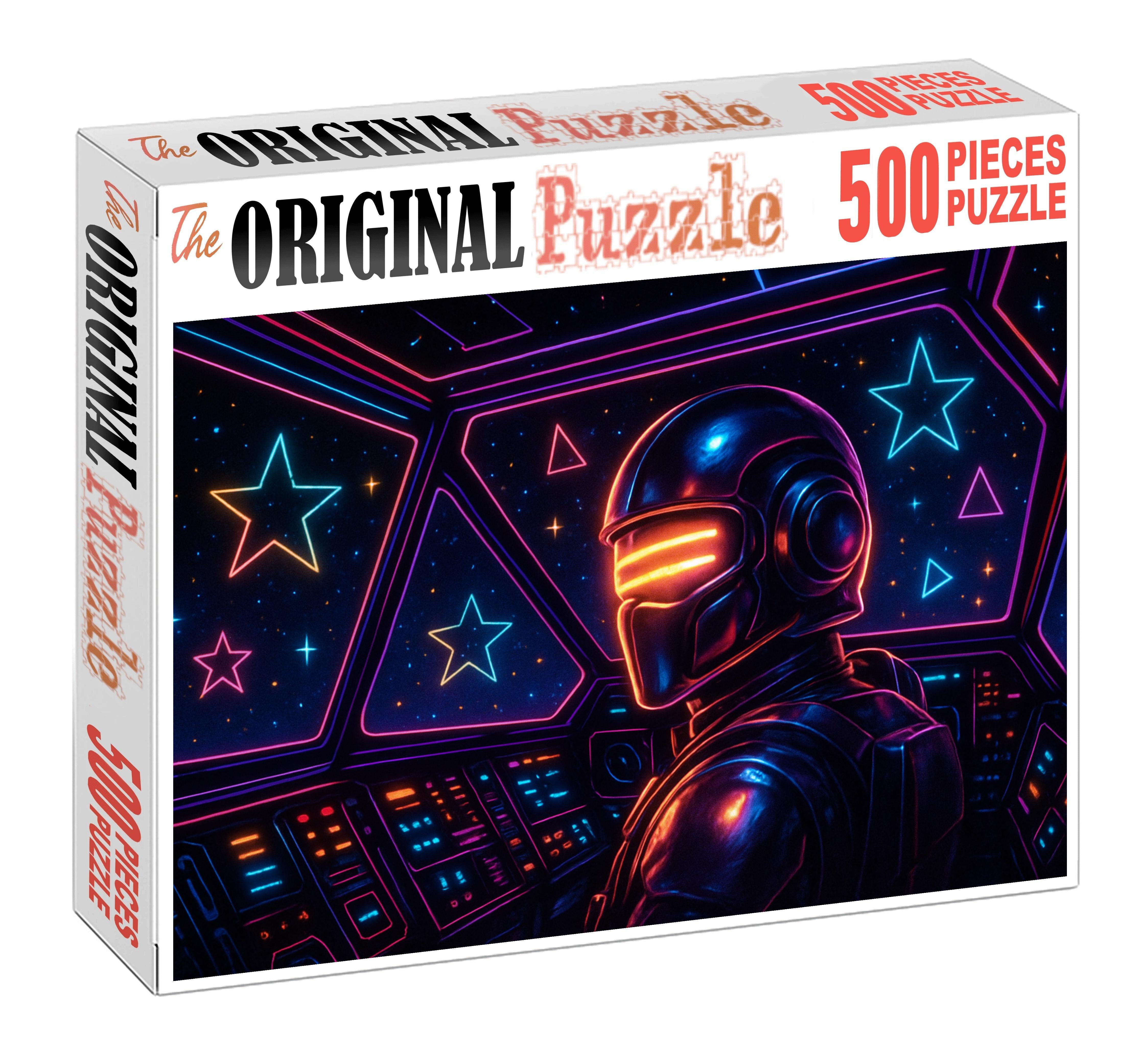 Retro Space Odyssey Synthwave Unique Puzzle Design