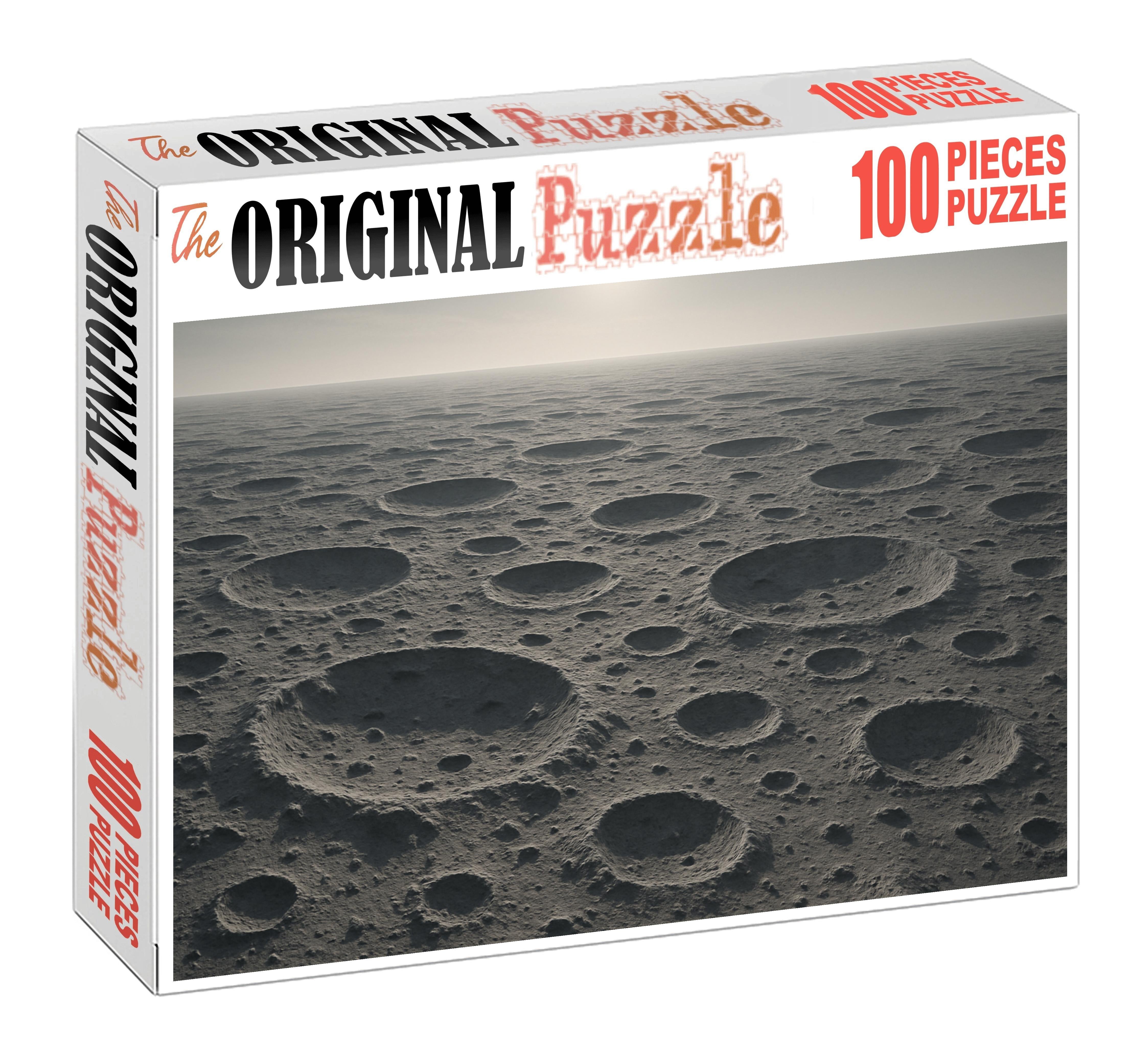 Silver Lunar Crater Plains 100 Piece Puzzle