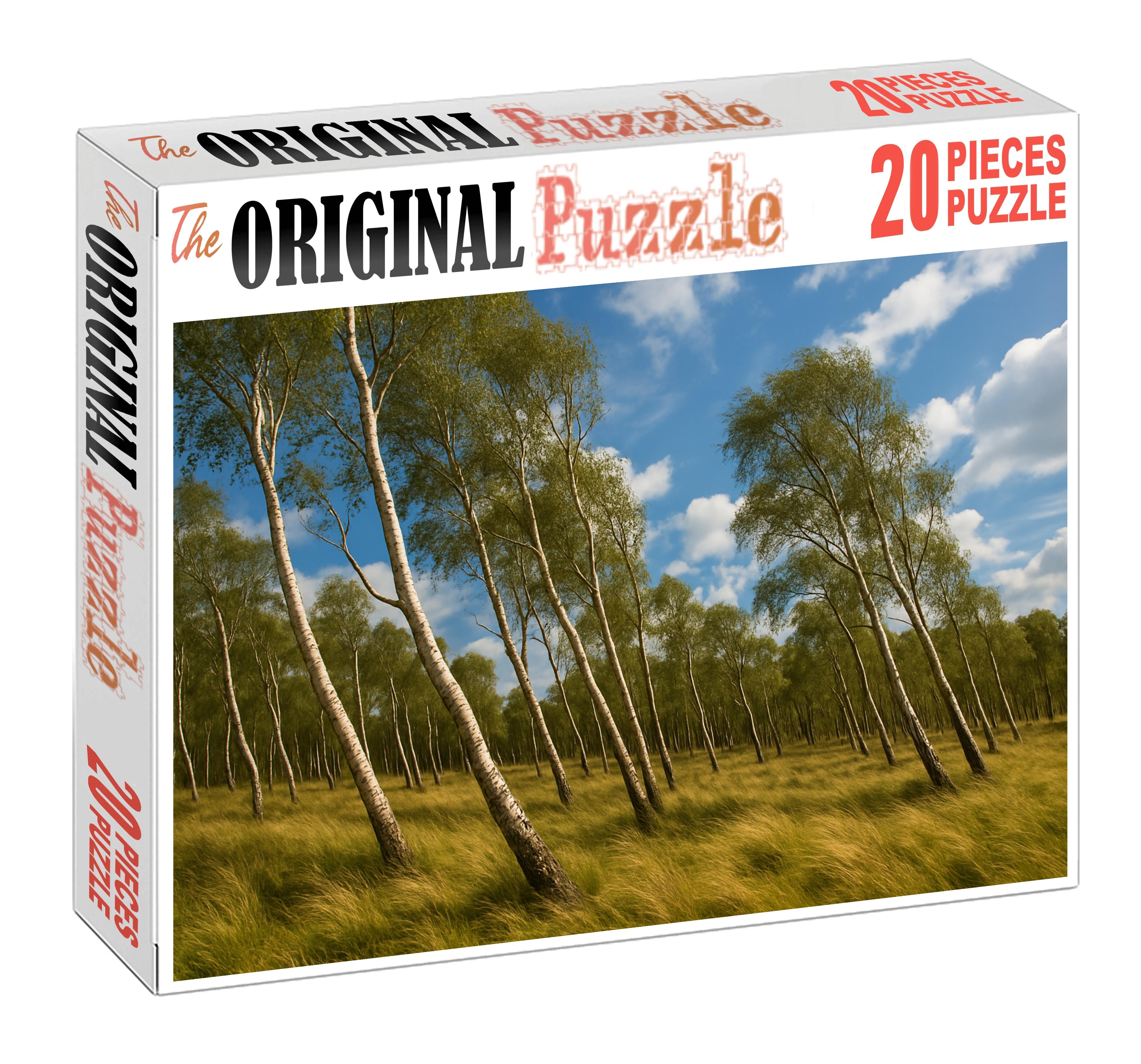 Wind-swept Birch Expanse Custom Jigsaw Puzzle