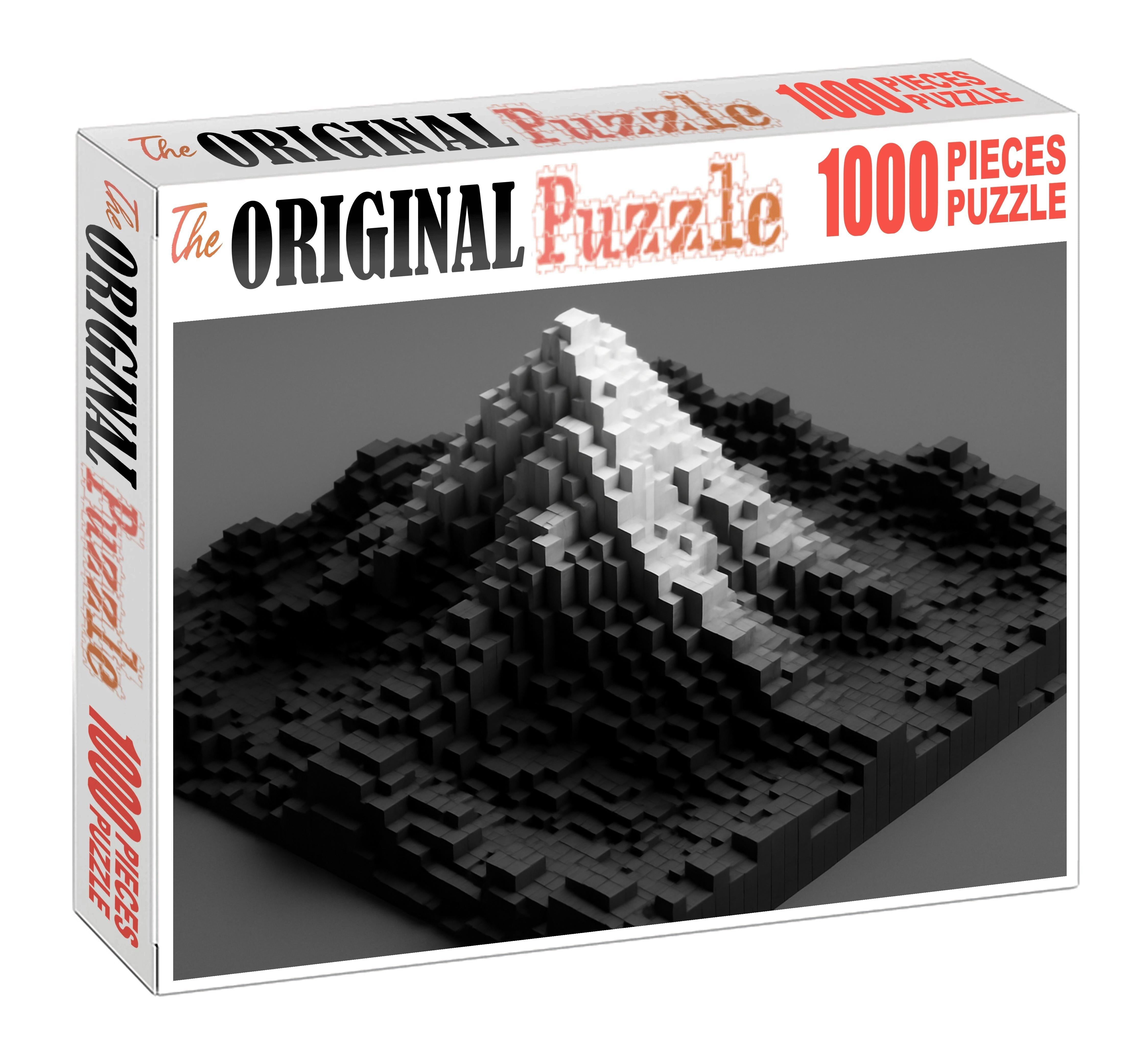 High-contrast Digital Terrain Model 500 Piece Puzzle