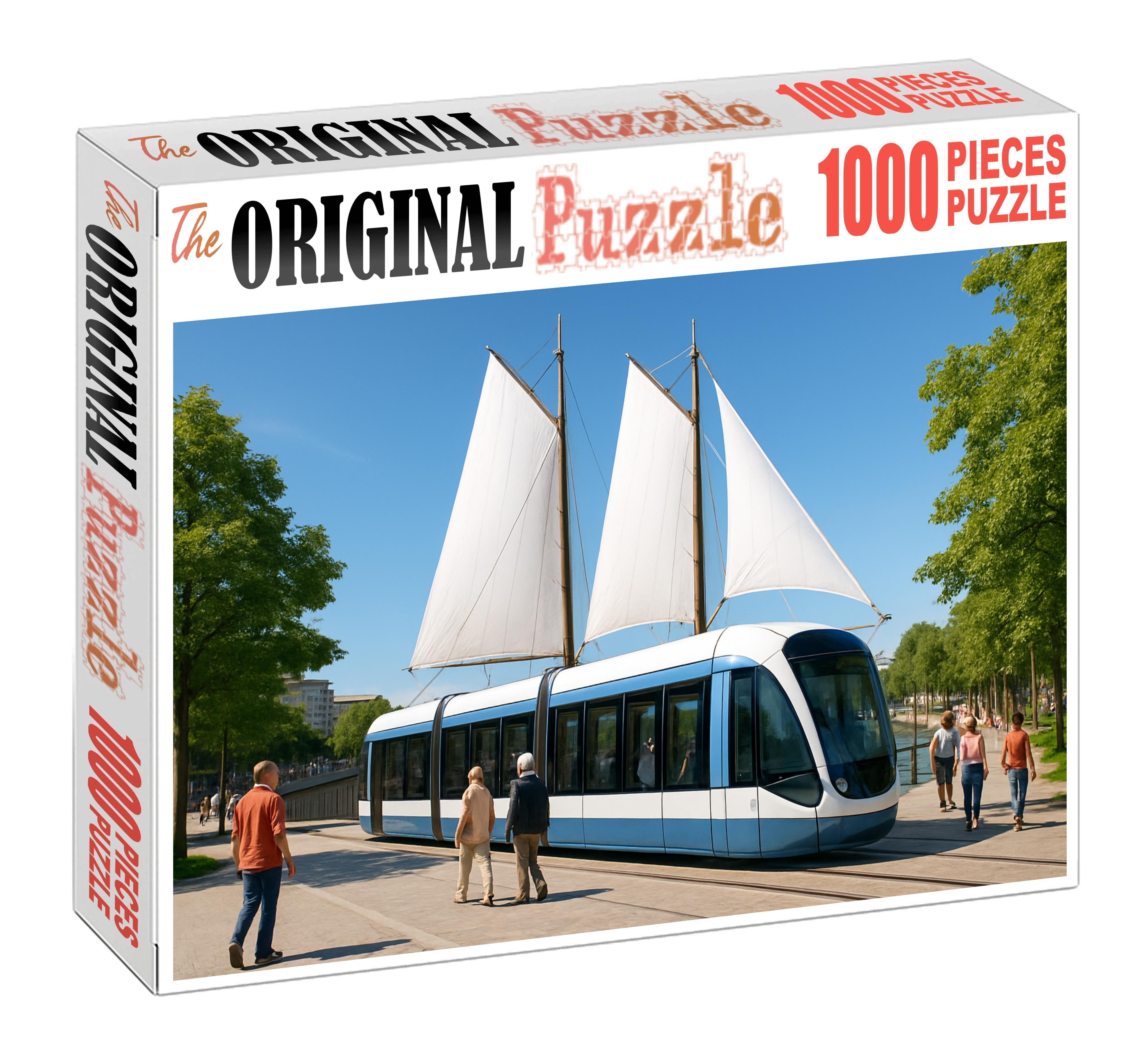 Wind-powered Sailing Tram 100 Piece Puzzle