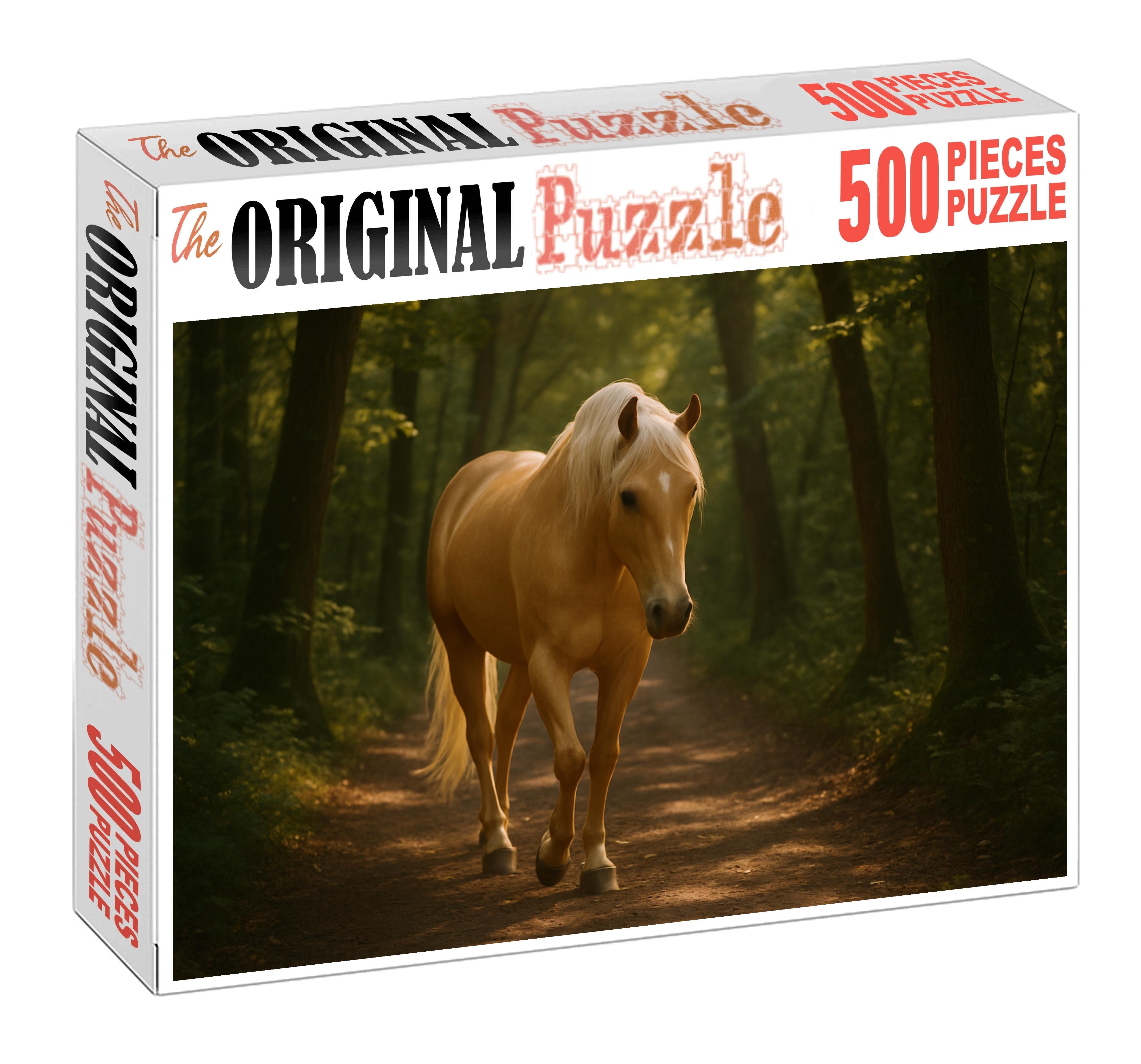 Golden Ember Radiant Palomino Mare With Steady Relaxed Gait Easy Puzzles