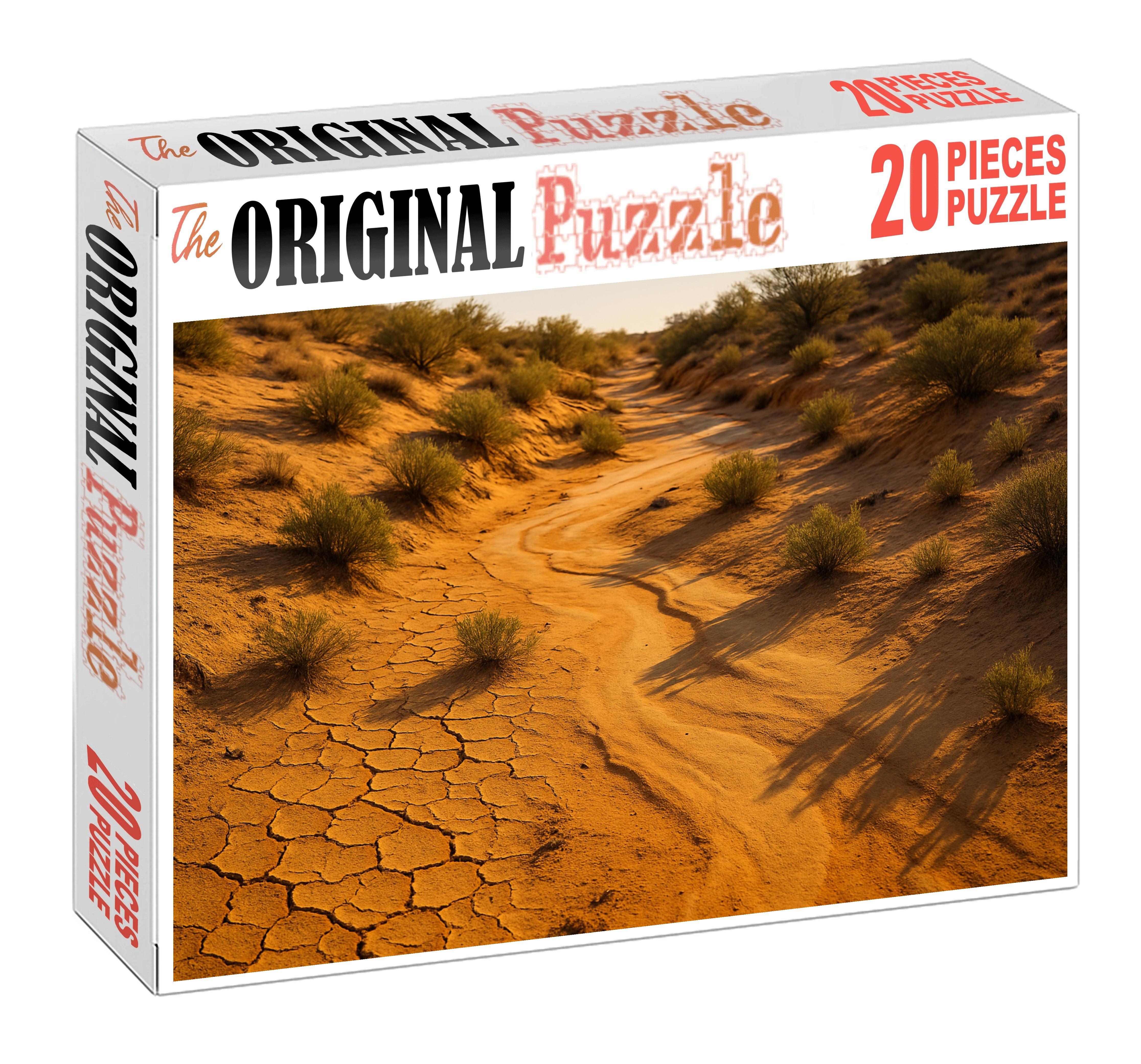 Ochre Desert Wash Seasonal Streambed Textures Puzzle For Adults