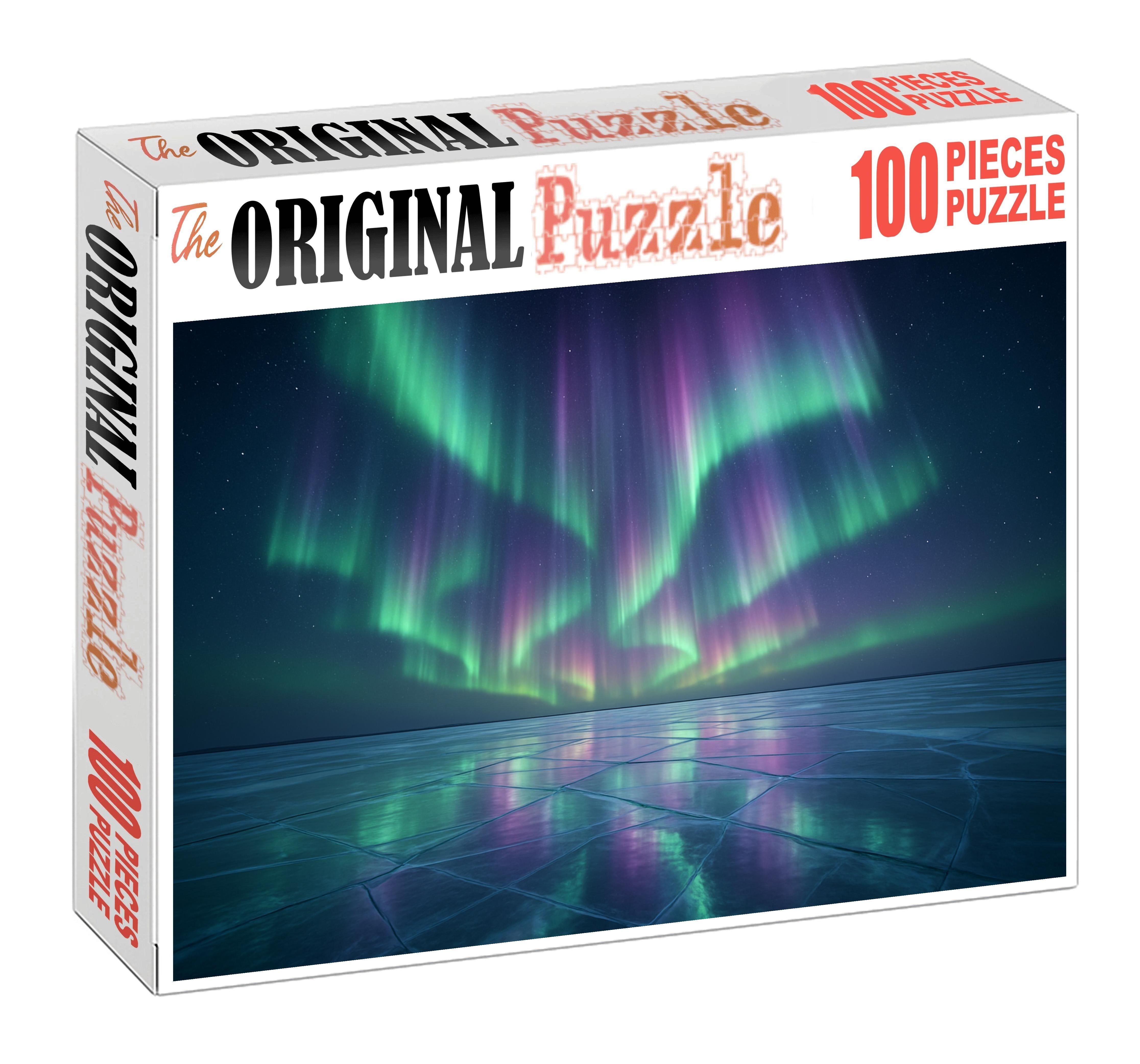 Auroral Glow Over Frozen Exoplanet Puzzle Challenge