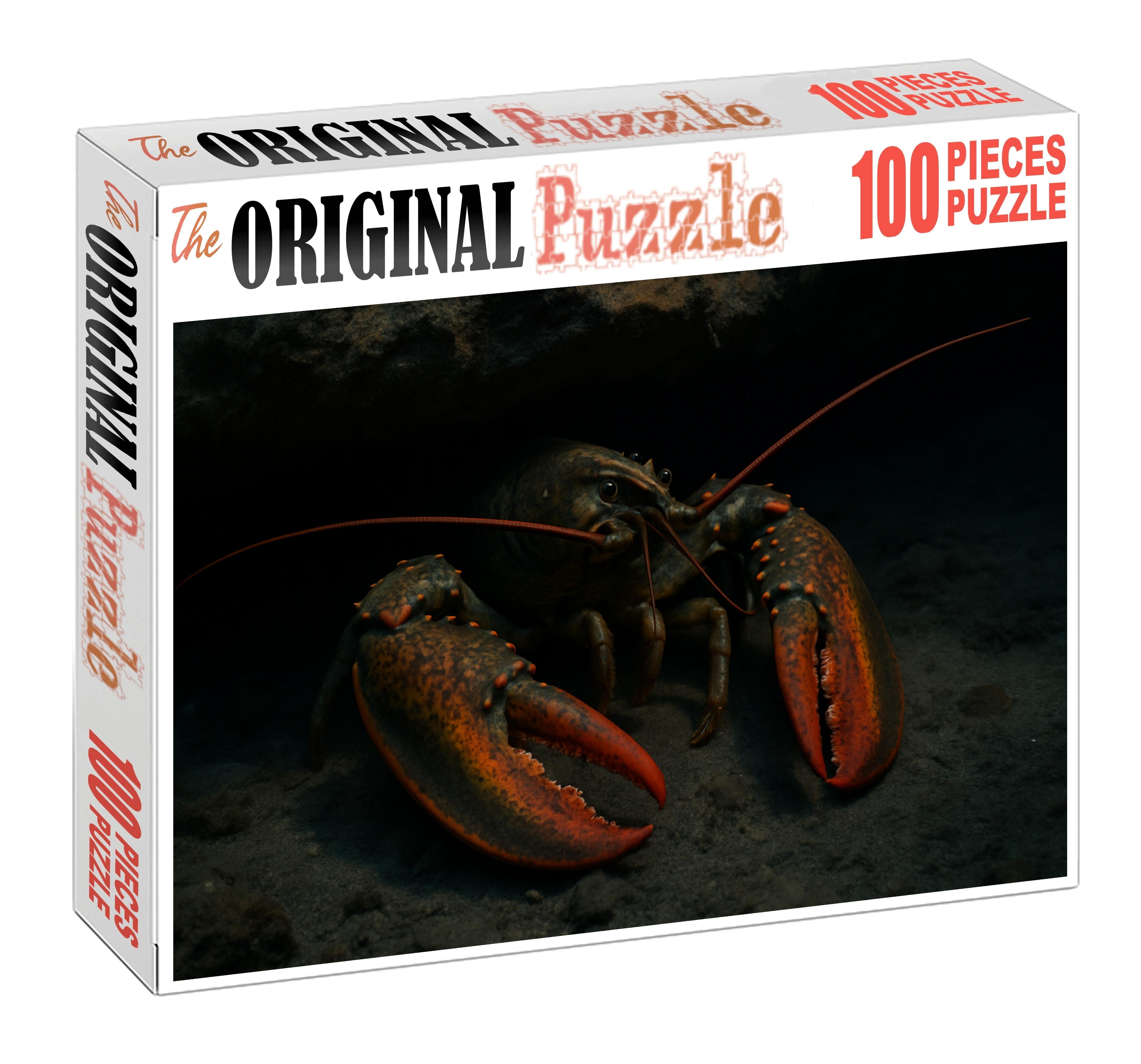 Amber Spotted Lobster Robust Crustacean With Patterned Claws And Nocturnal Foraging 200 Piece Puzzle