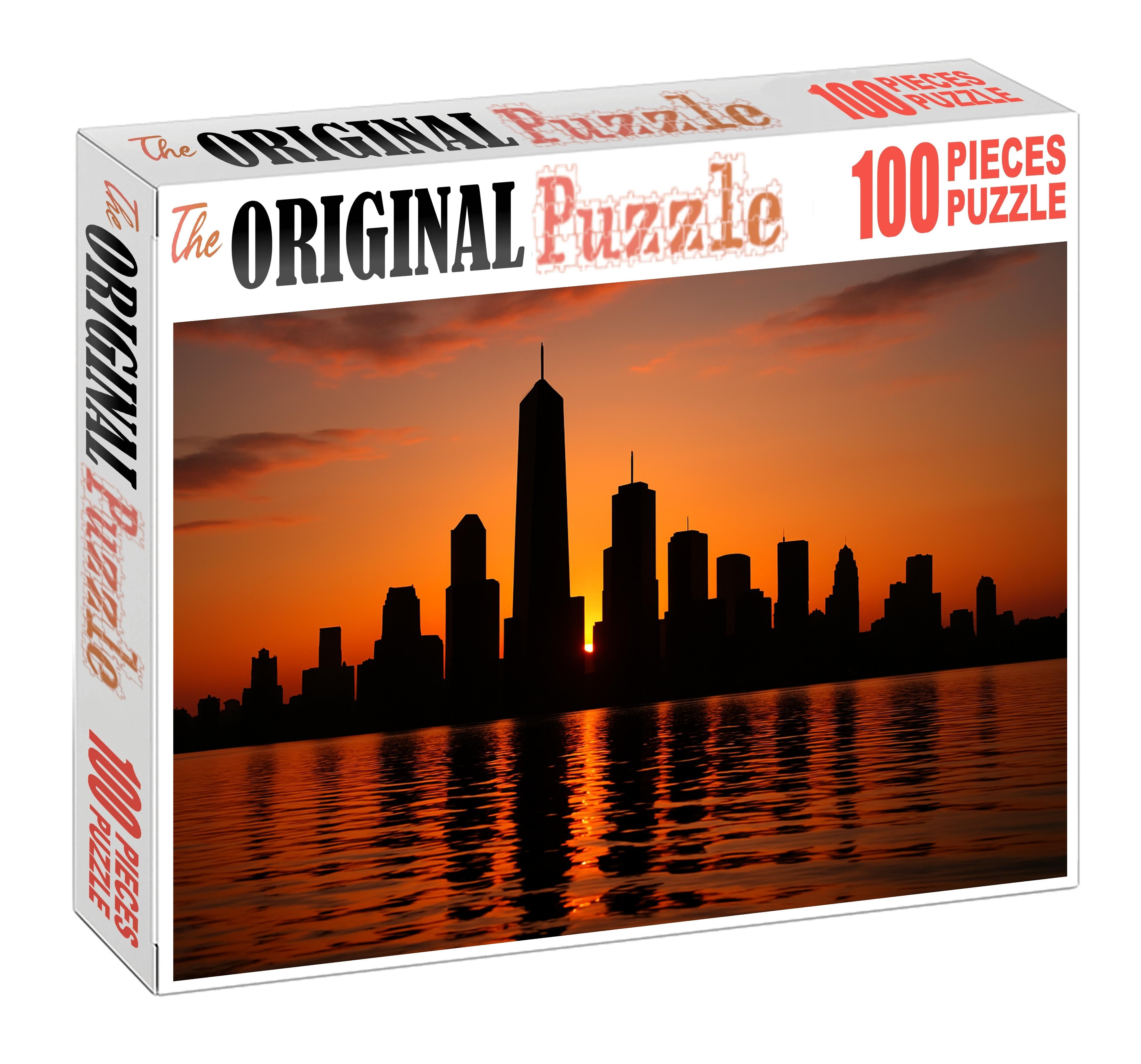 Chicago Loop Skyline Recognized For Its Continuous Waterfront Panorama Puzzle For Adults