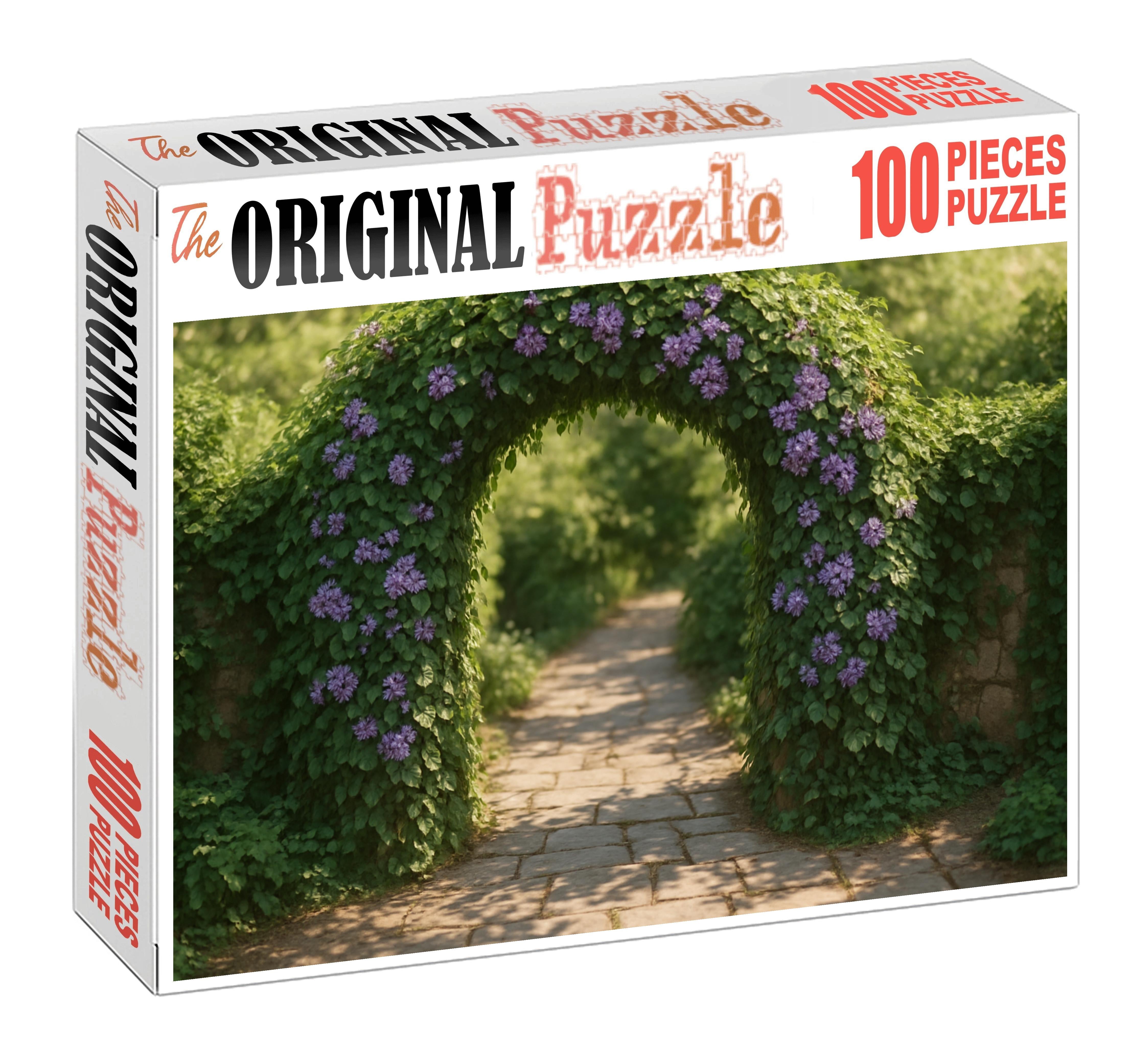 Twining Ivy Archway With Dappled Violet Blooms A Romantic Garden Entrance Puzzle For Kids