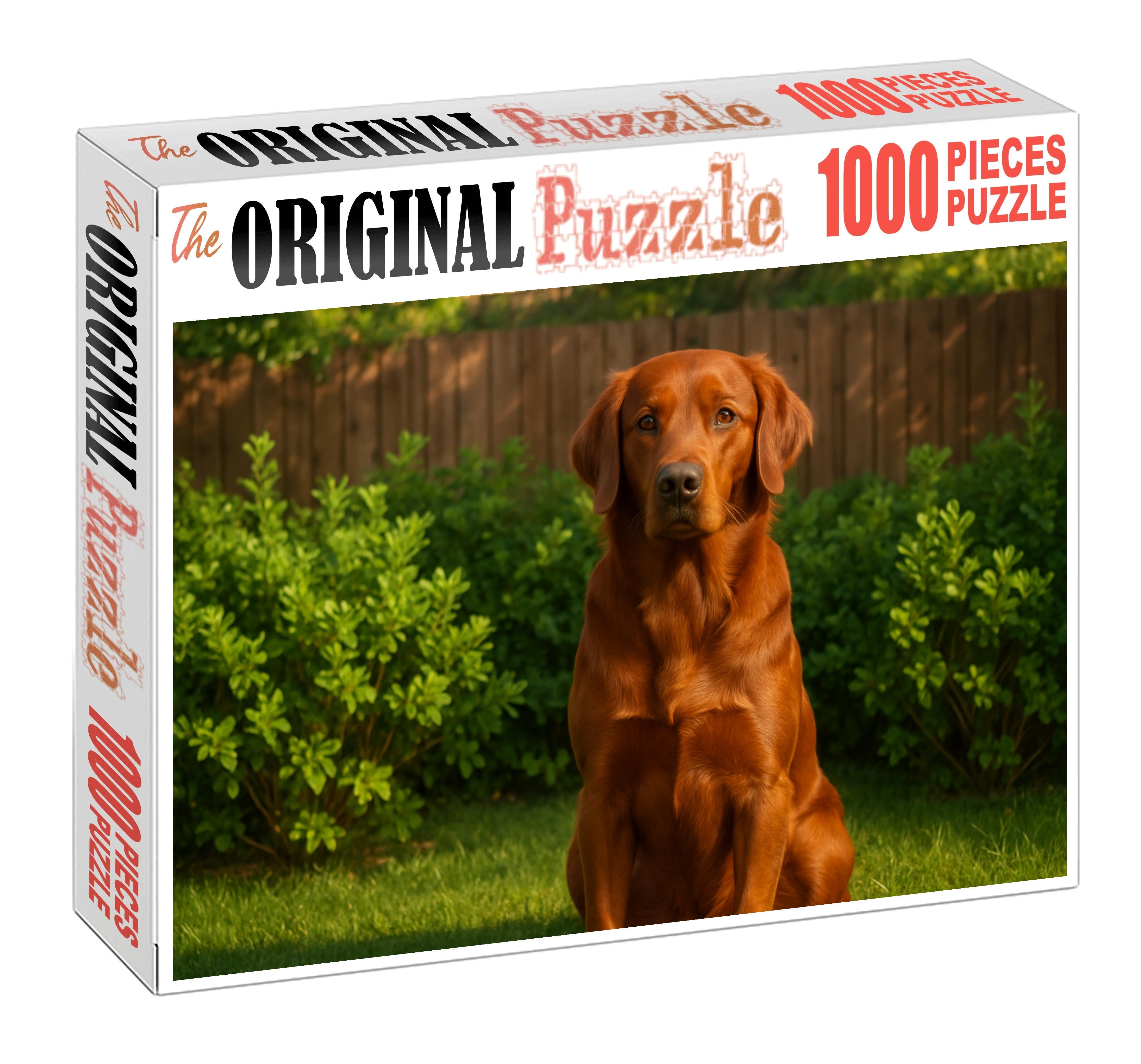 Velvet Rust Soft Rust-colored Retriever With Calm Demeanor Custom Jigsaw Puzzle