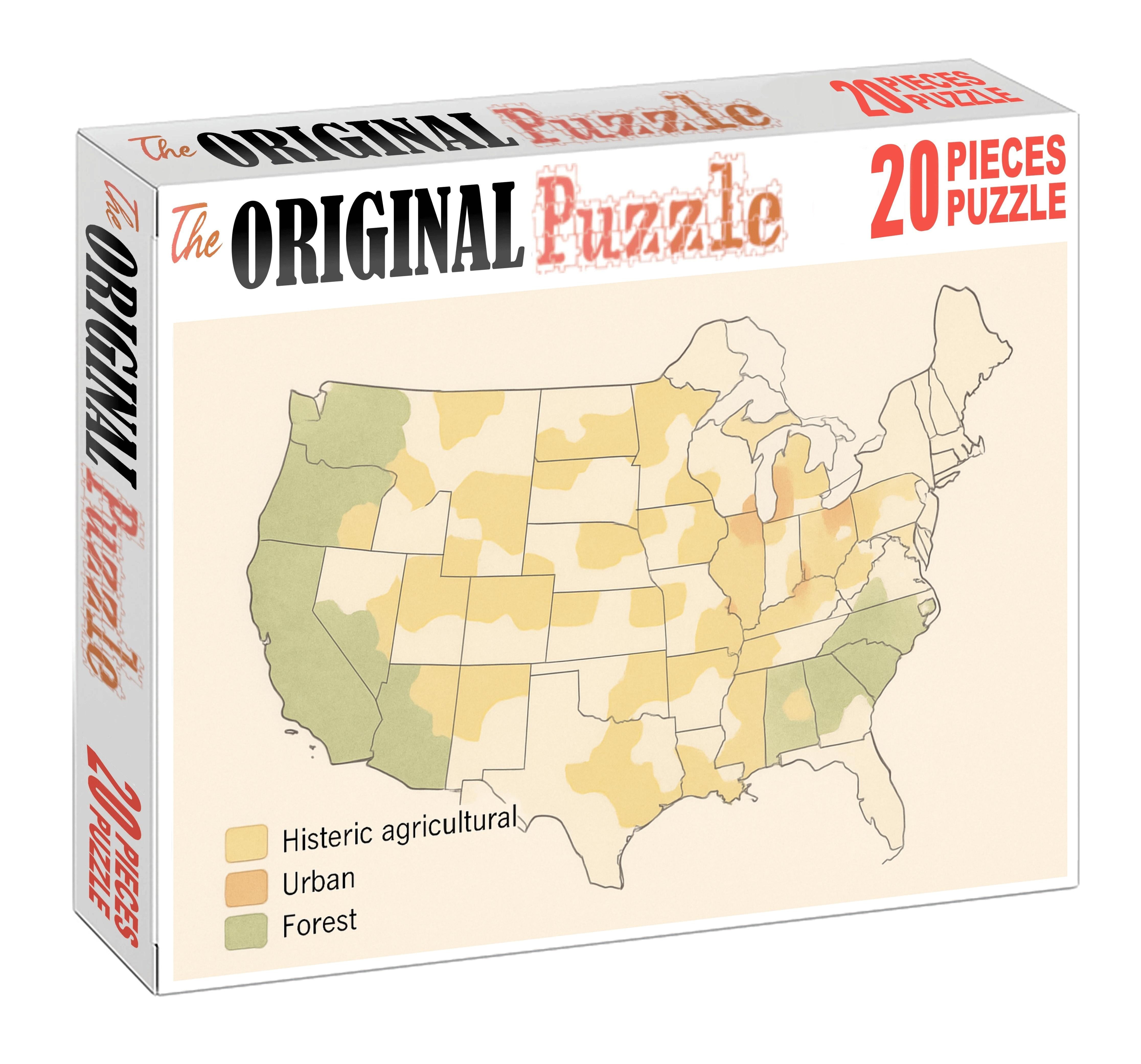 Historical Land Use Overlay Map 500 Piece Puzzle