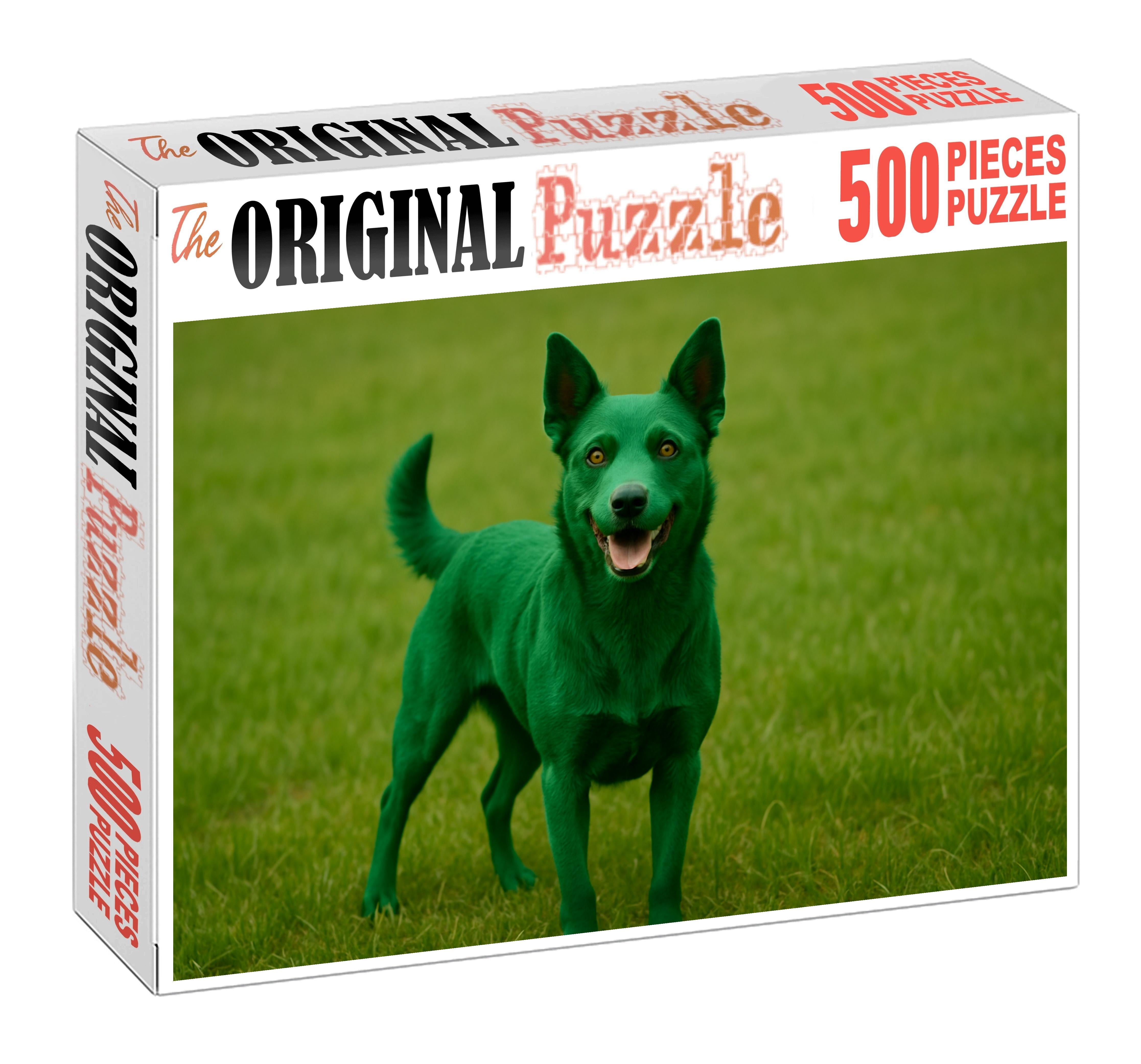 Emerald Tinge Striking Green-glazed Coat Wonder With Friendly Temperament 20 Piece Puzzle