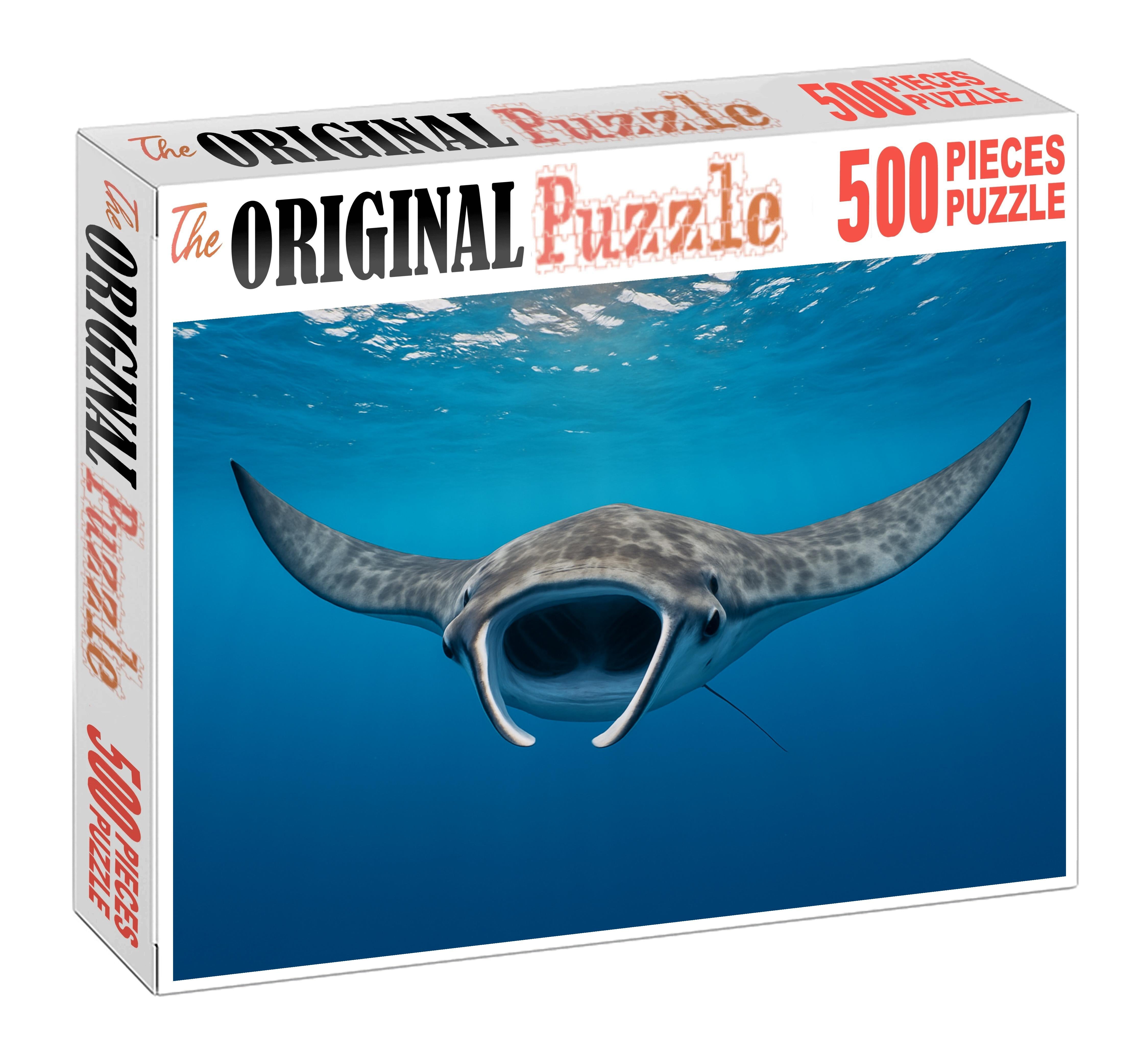 Dusky Manta Calf Gentle Filter-feeder With Expansive Winglike Pectorals 300 Piece Puzzle