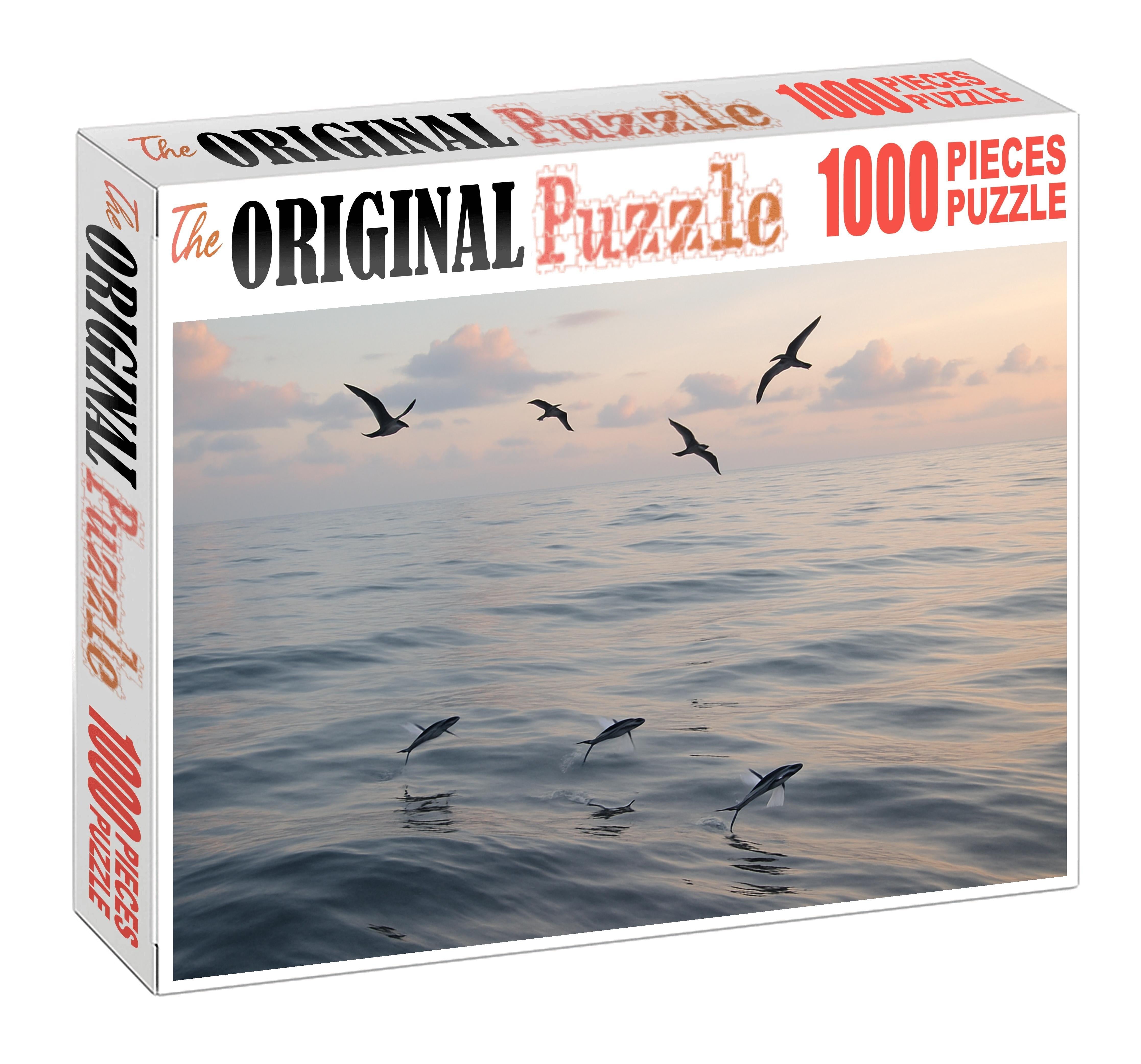 Silver Surface Drift Gentle Swells Beneath Pale Morning Light 200 Piece Puzzle