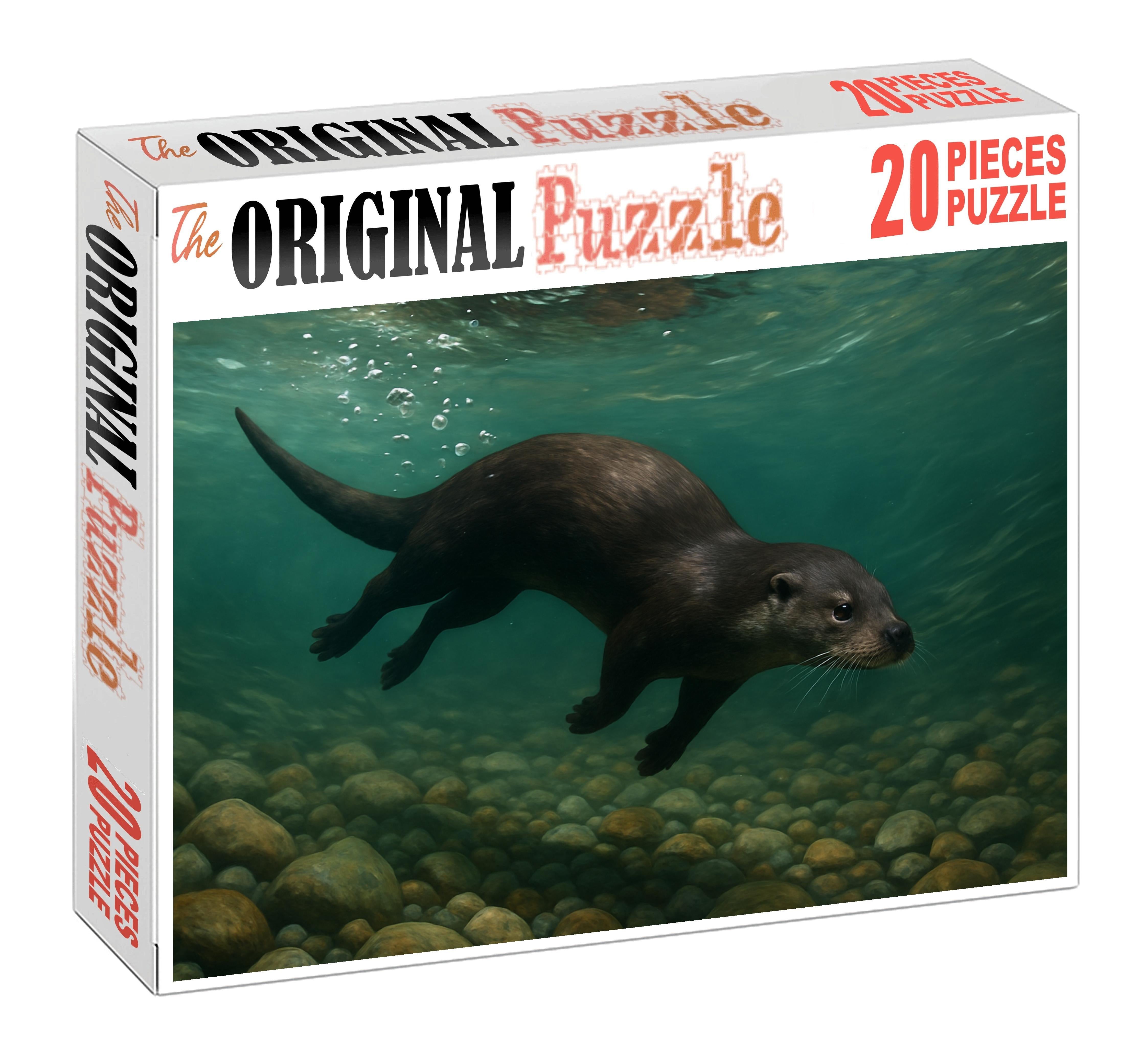 Sable Creek Otter Streamlined Swimmer With Velvet Coat Puzzle Collection