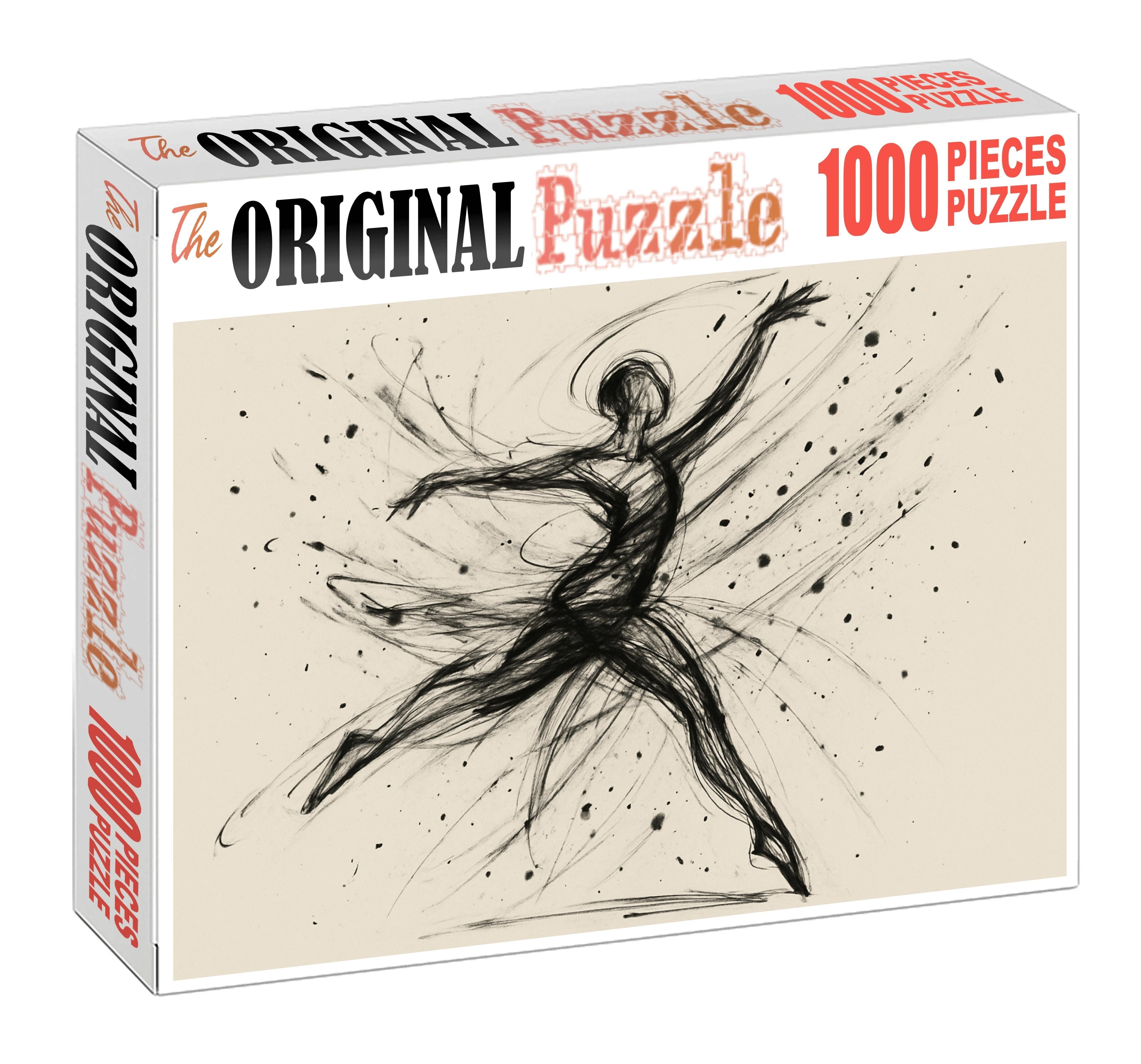 Dynamic Figure Gesture Energetic Ink Lines Conveying Movement And Form 1000 Piece Puzzle