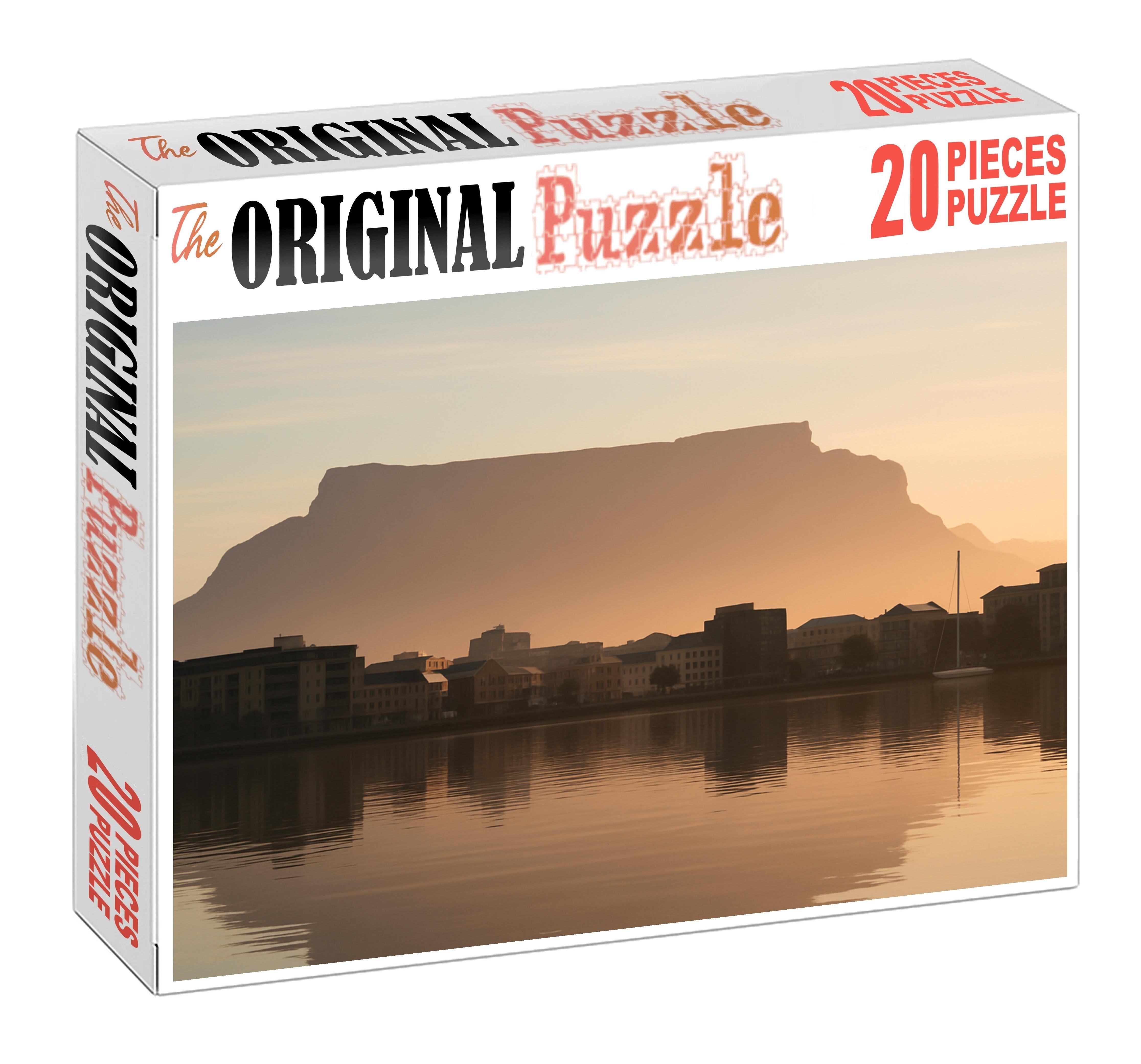 Cape Town Skyline Coastal Mountains Meet Urban Silhouettes Mini Puzzle