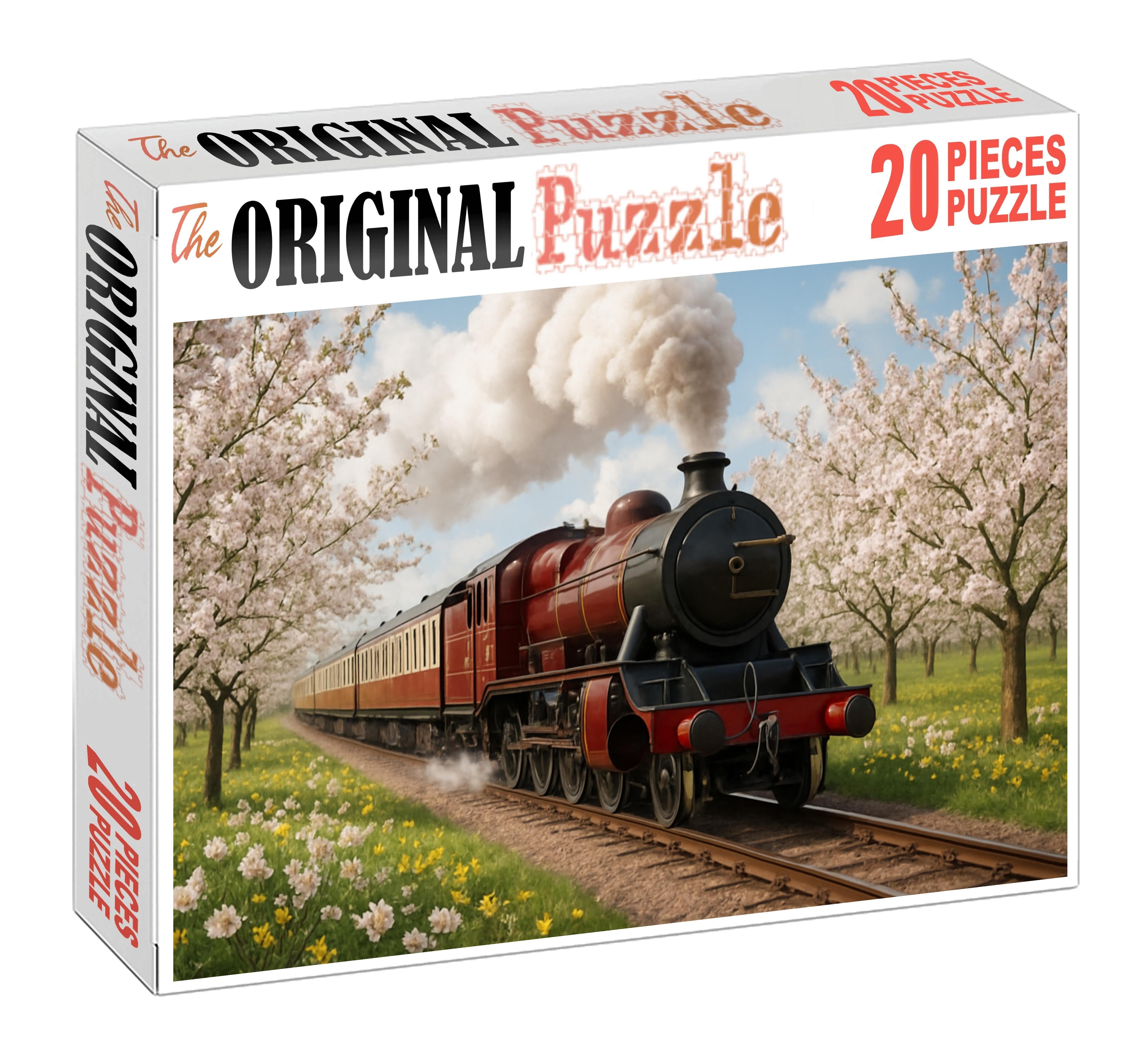 Orchid Blossom Heritage Express Elegant Steam Train With Luxurious Vintage Coaches Premium Puzzle Pieces