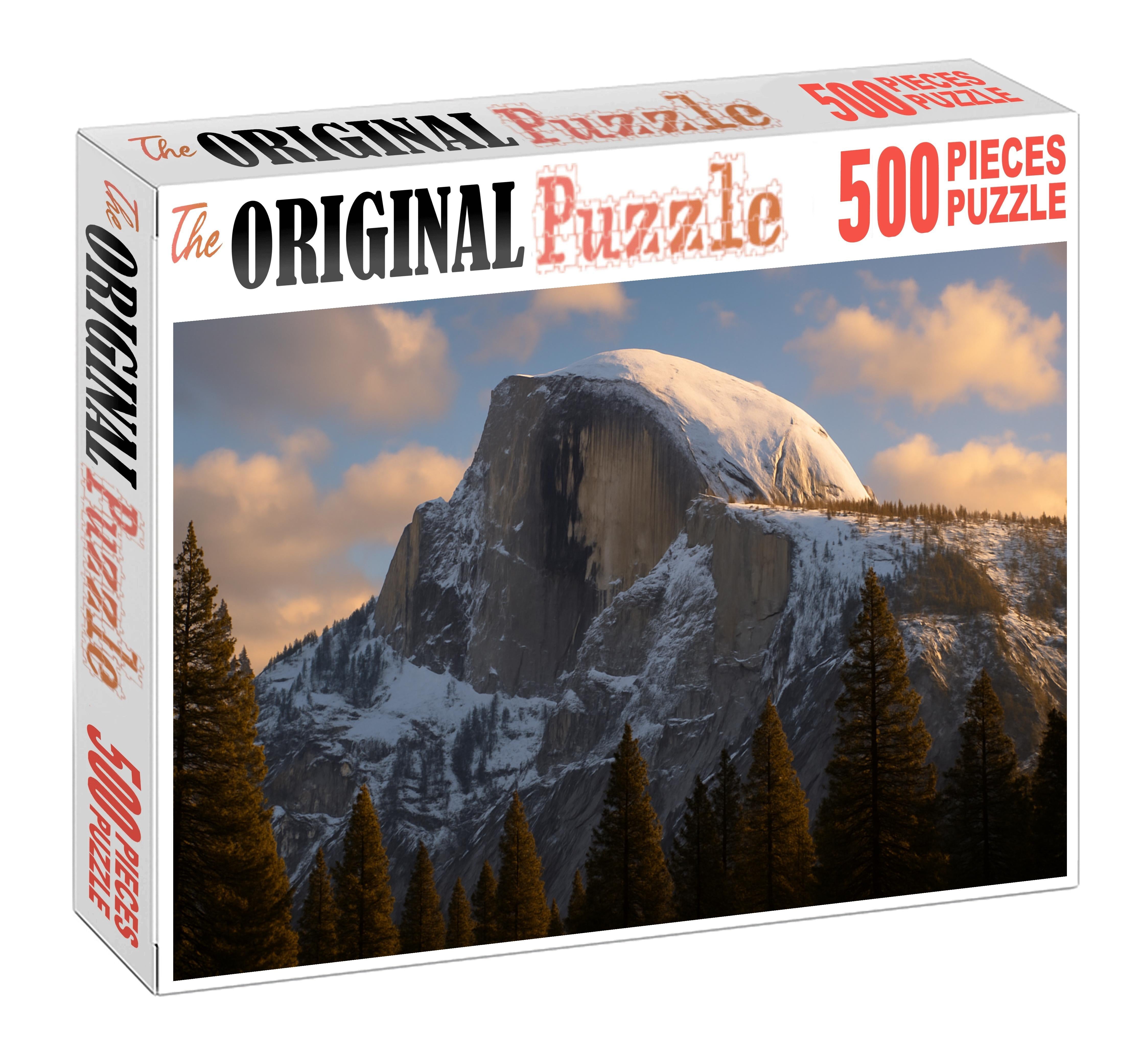 Snow-clad Dome Above The Alpine Forest Mini Puzzle