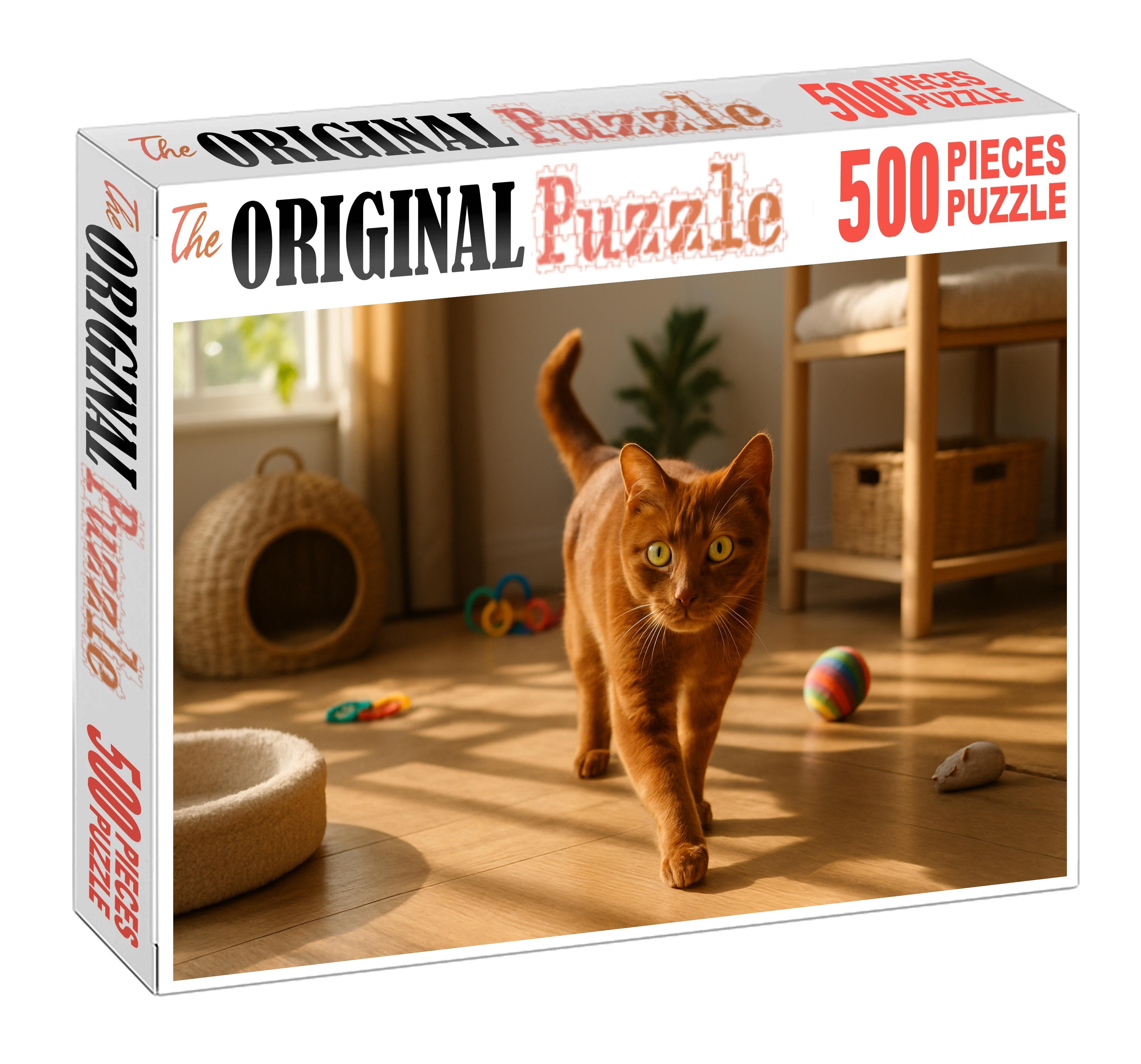 Copper Glint Short Rust Coat With Lively Curiosity Puzzle Fun