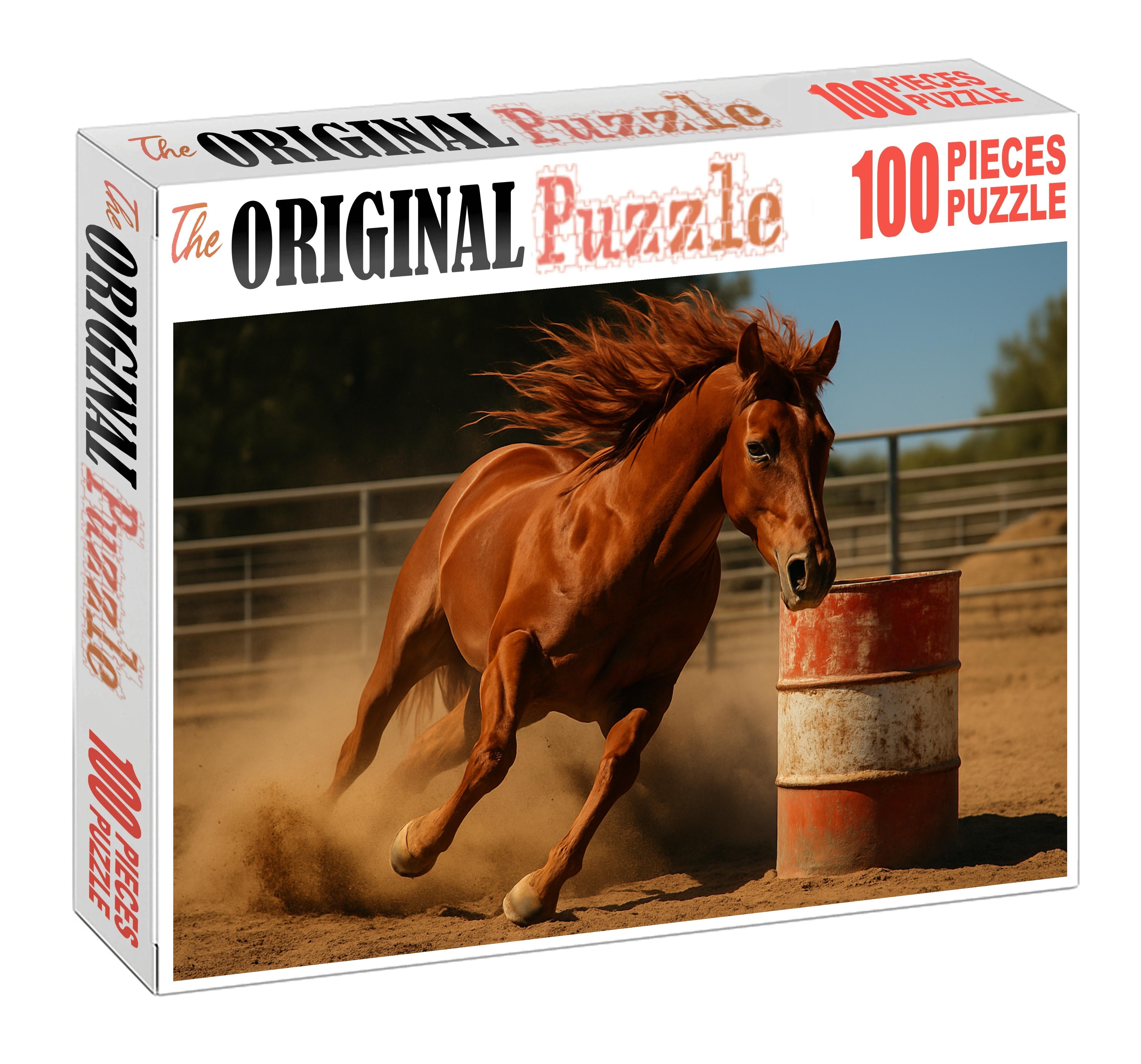 Copper Blaze Quarter Flashy Sorrel Colt With Explosive Acceleration Custom Jigsaw Puzzle