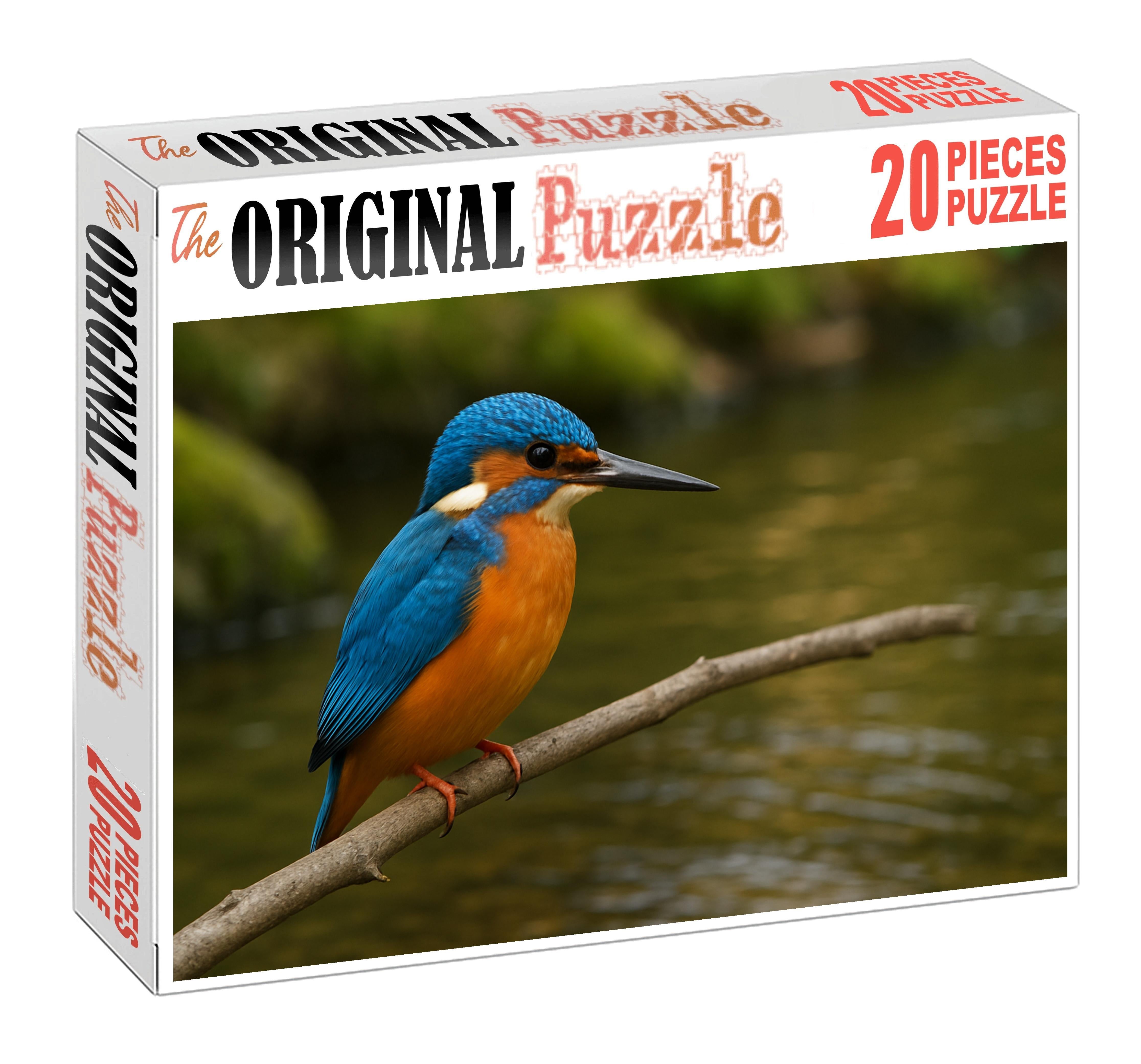 Azure Kingfisher Brilliant River Jewel Custom Jigsaw Puzzle