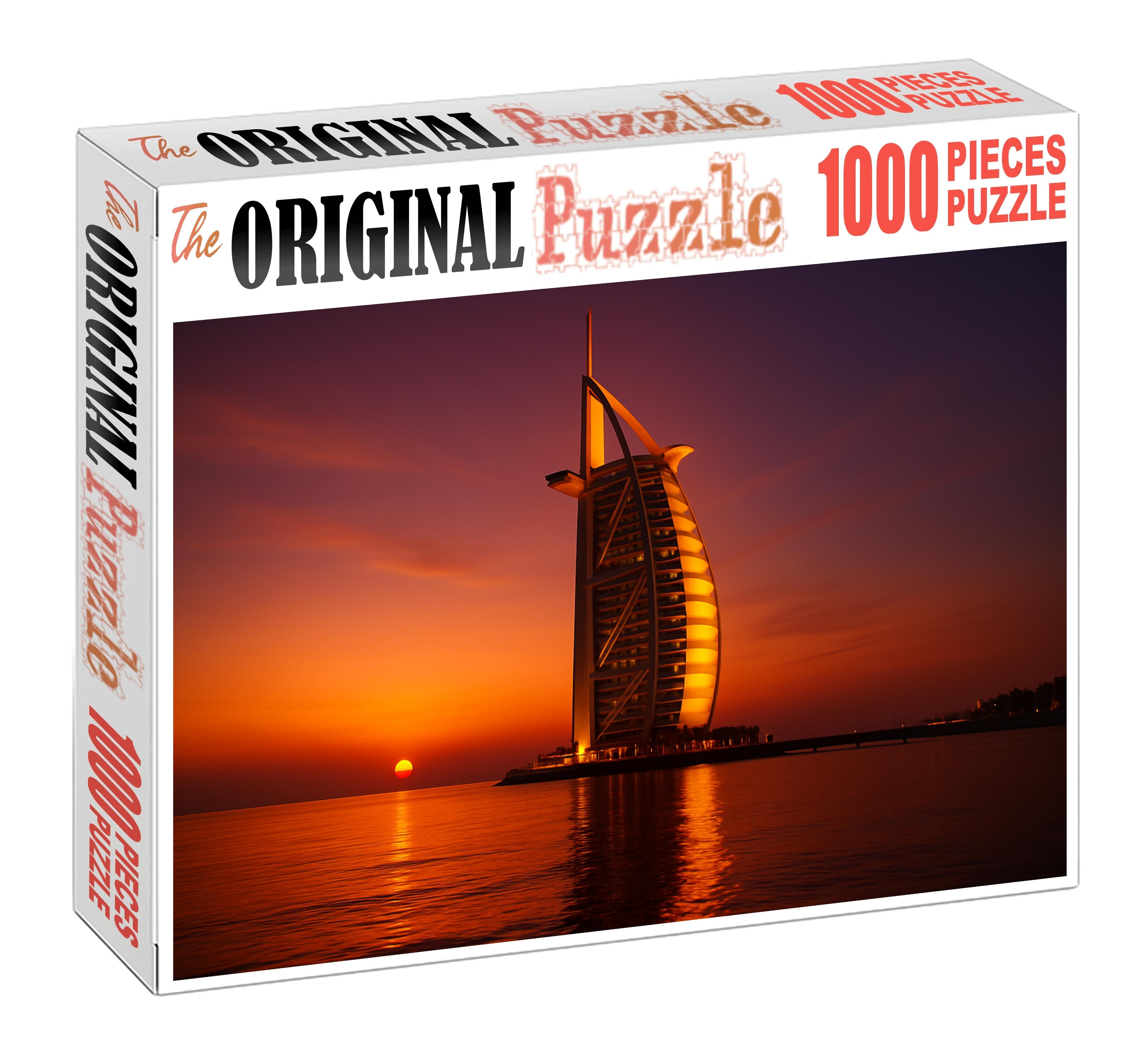 Burj Al Arab Rising In Dubai Uae Known By 6650 Globally As A Luxury Sail-shaped Hotel Icon 20 Piece Puzzle