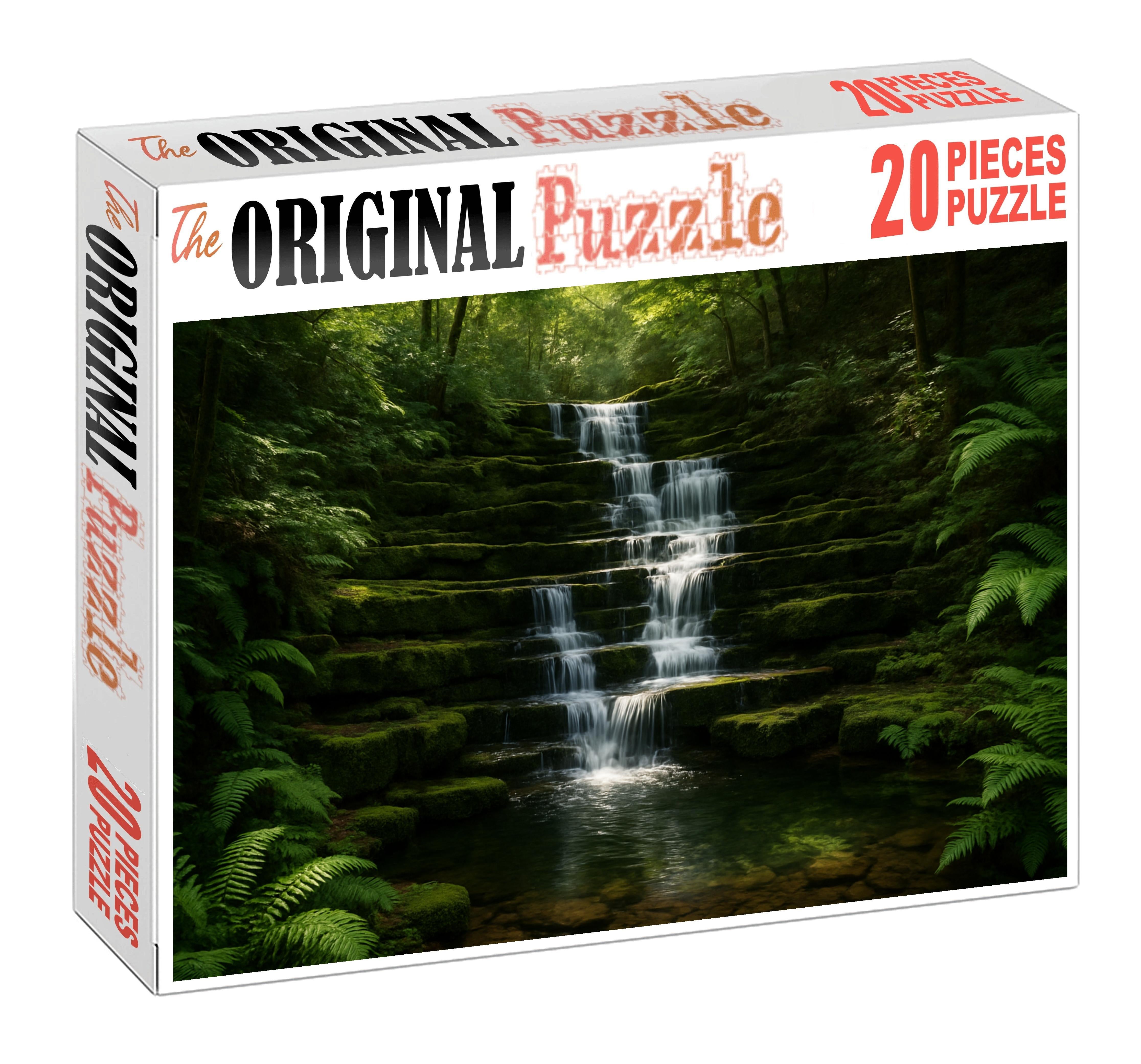 Emerald Stairway Falls Custom Jigsaw Puzzle