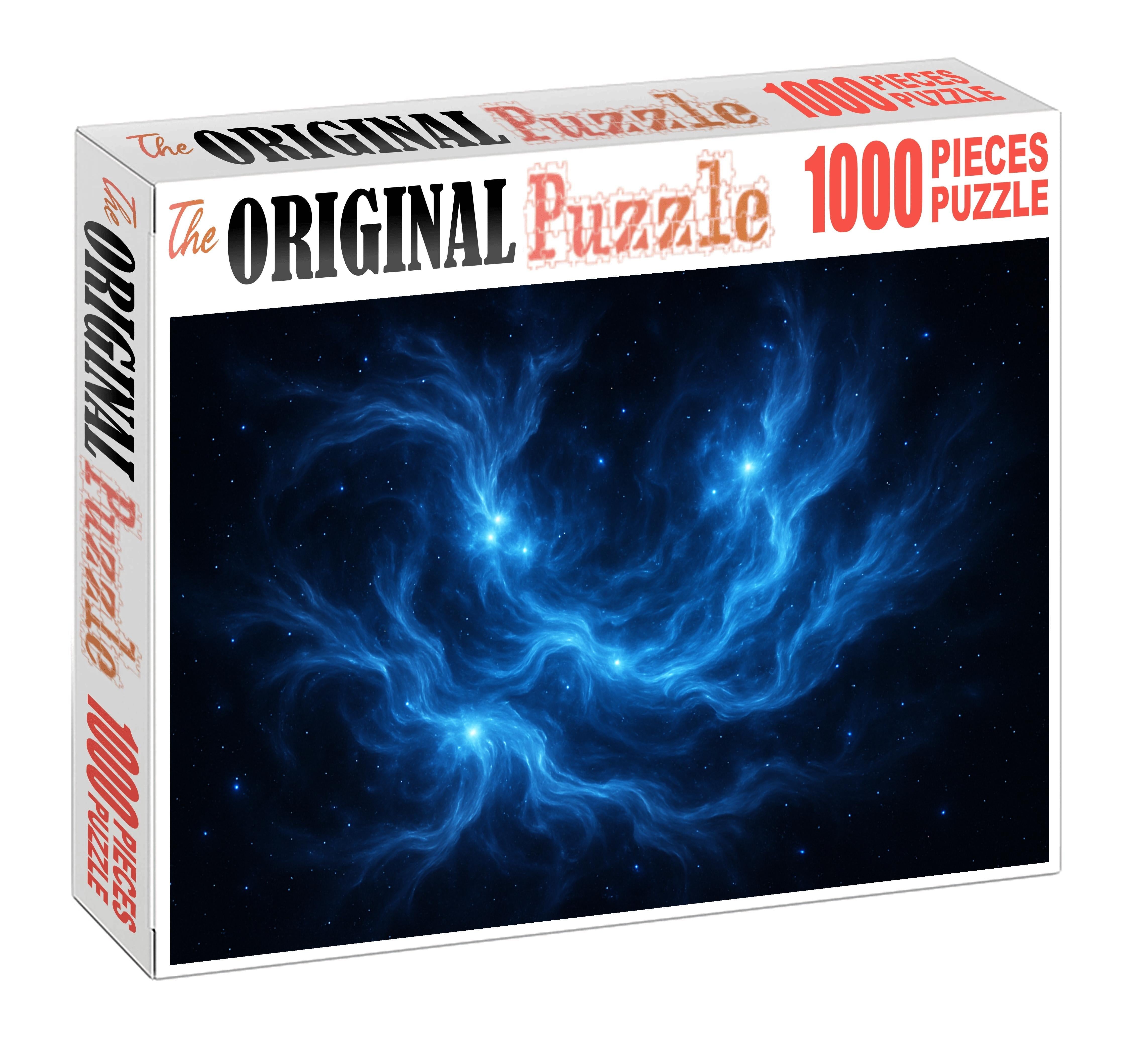 Electric Blue Nebula Veil 100 Piece Puzzle