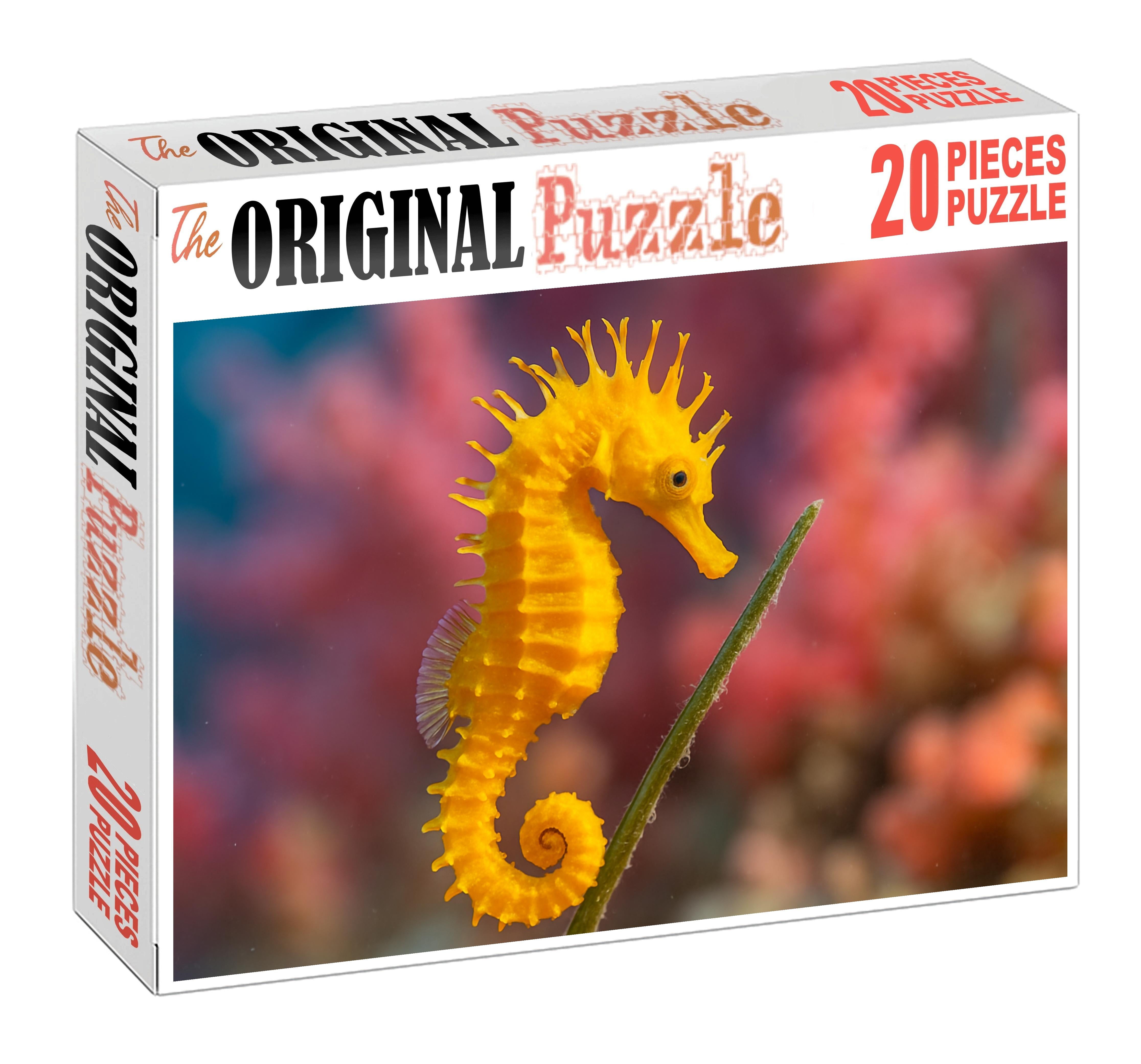 Golden Crest Seahorse Vibrant Coastal Percher Family Puzzles