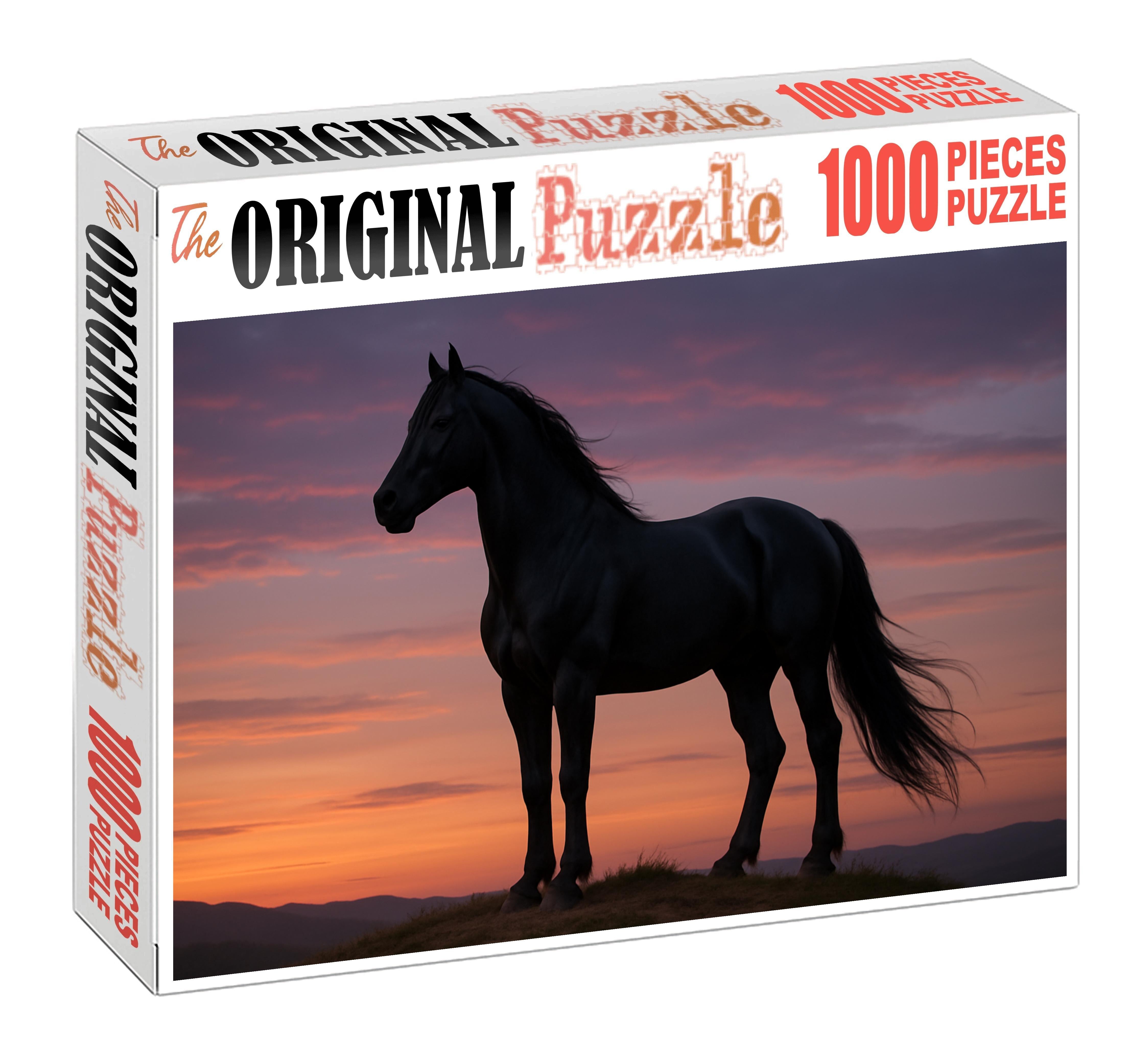 Midnight Eclipse Stunning Coal-black Stallion With Smooth Gait And Noble Bearing Easy Puzzles