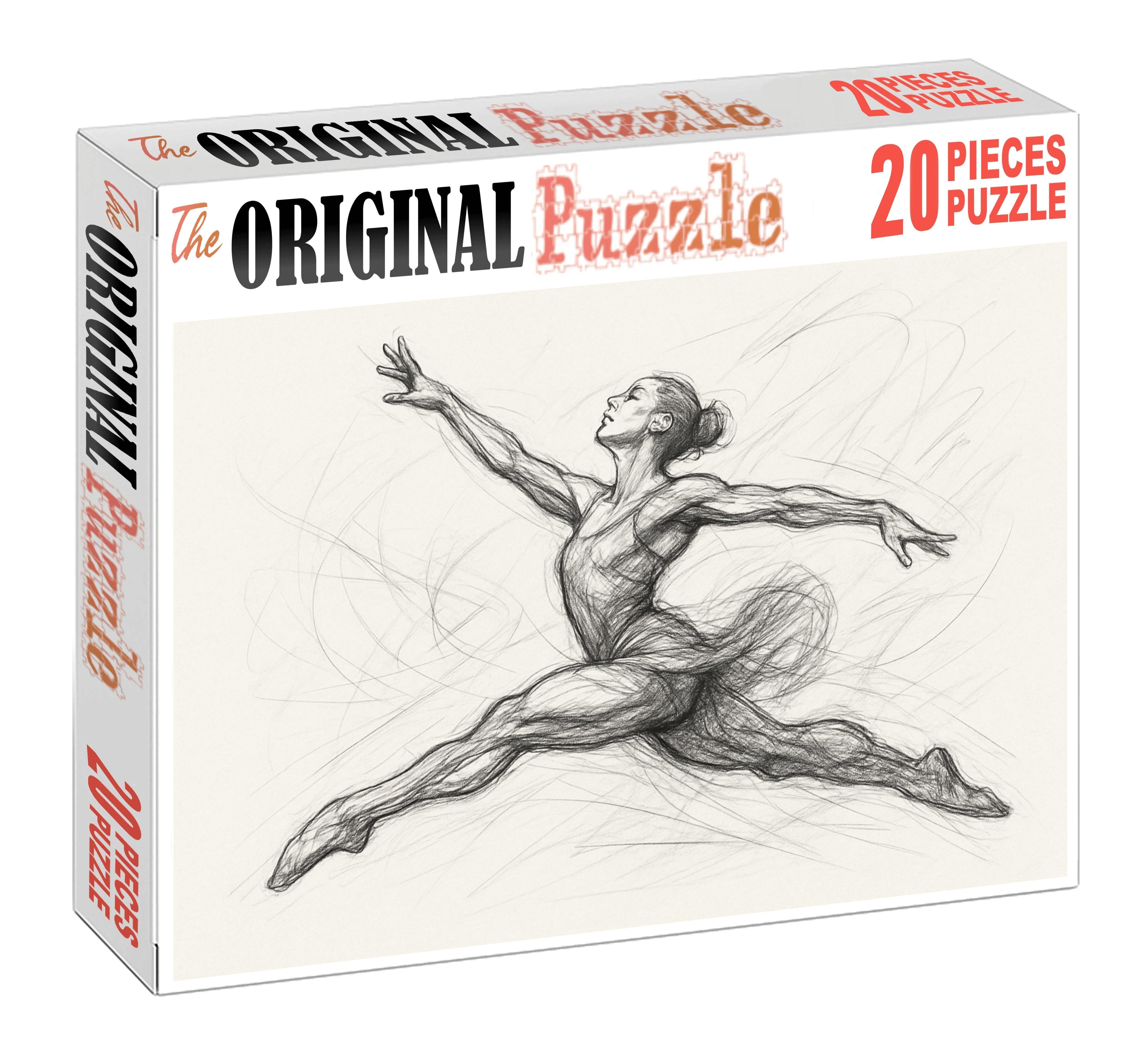 Dynamic Figure Gesture Expressive Pencil Sketch With Bold Lines Puzzle Challenge