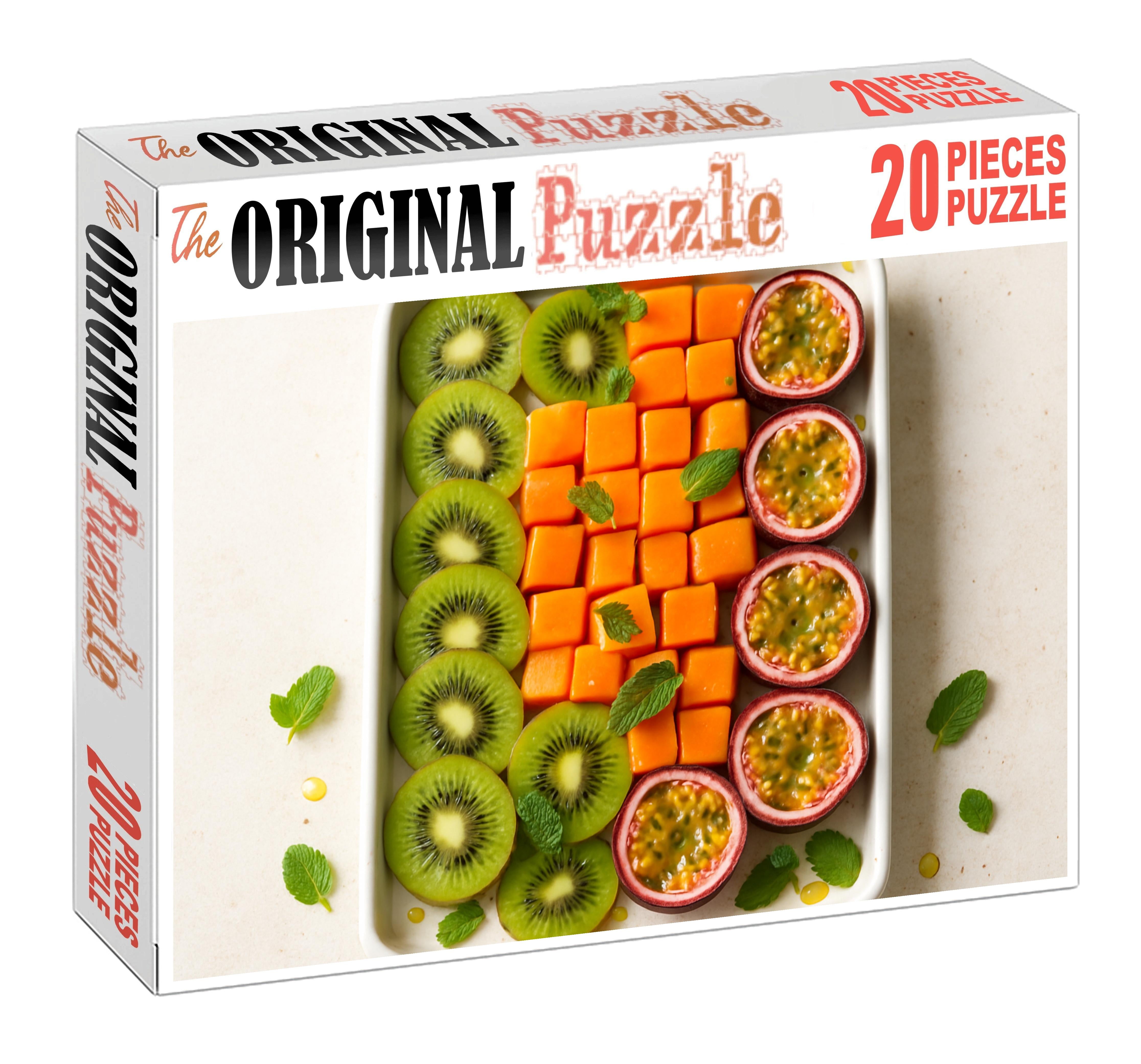 Tropical Jewel Box Kiwi Papaya And Passion Fruit Ensemble 500 Piece Puzzle