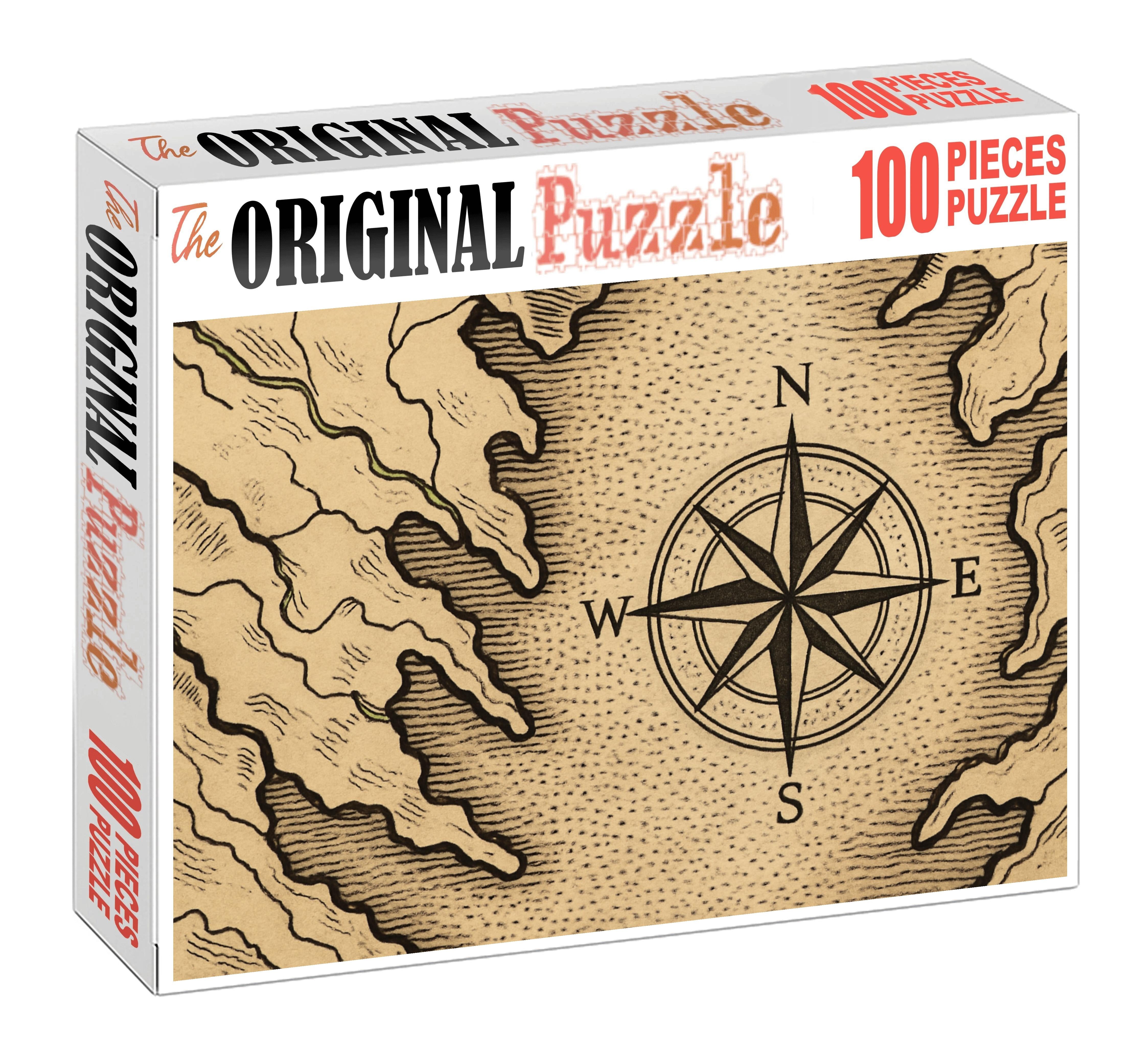 Historic Nautical Map Detail Precision Ink Lines With Stippling Custom Jigsaw Puzzle