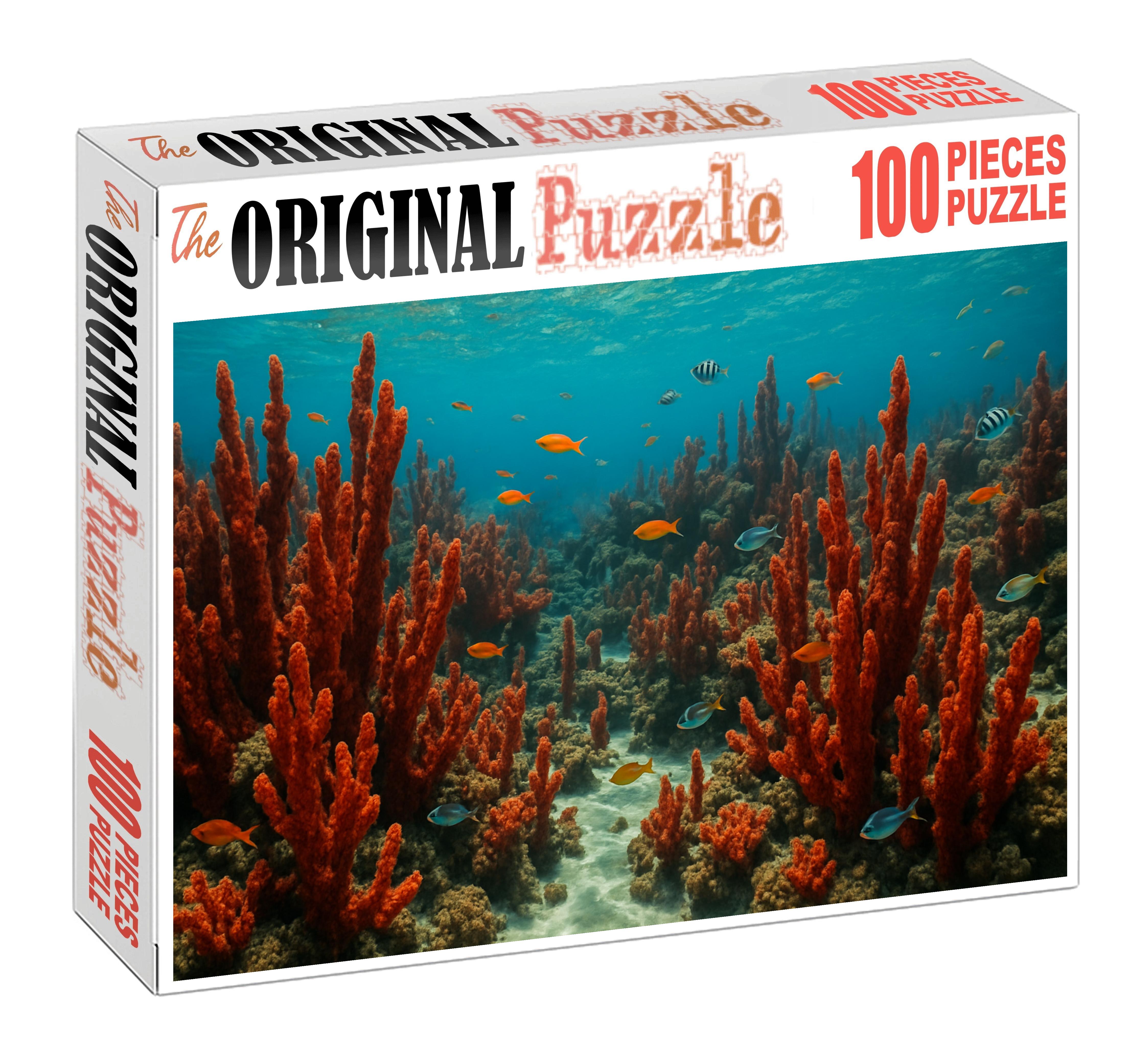 Crimson Coral Labyrinth 1000 Piece Puzzle