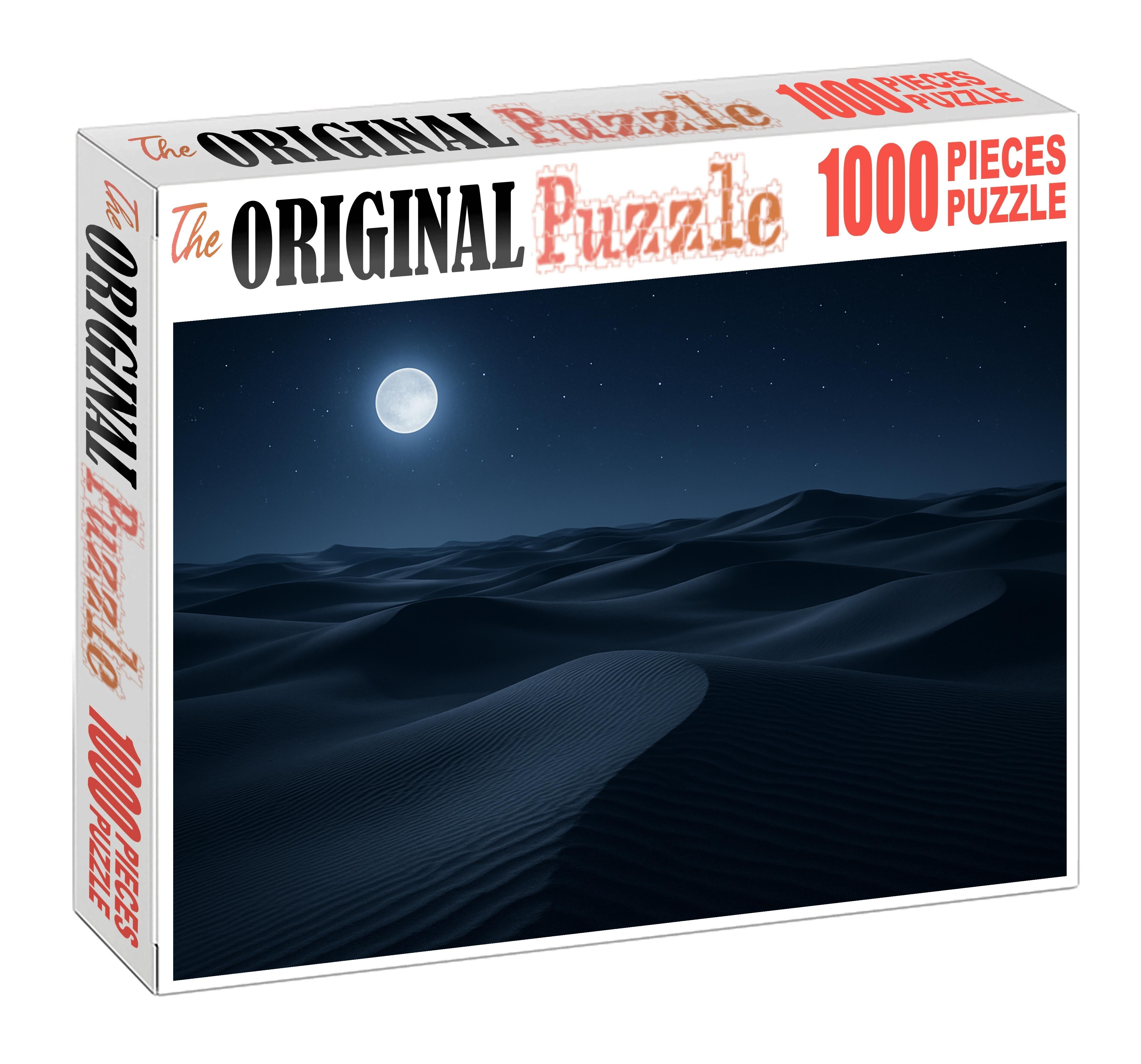 Silvery Moonlit Dune Field 200 Piece Puzzle