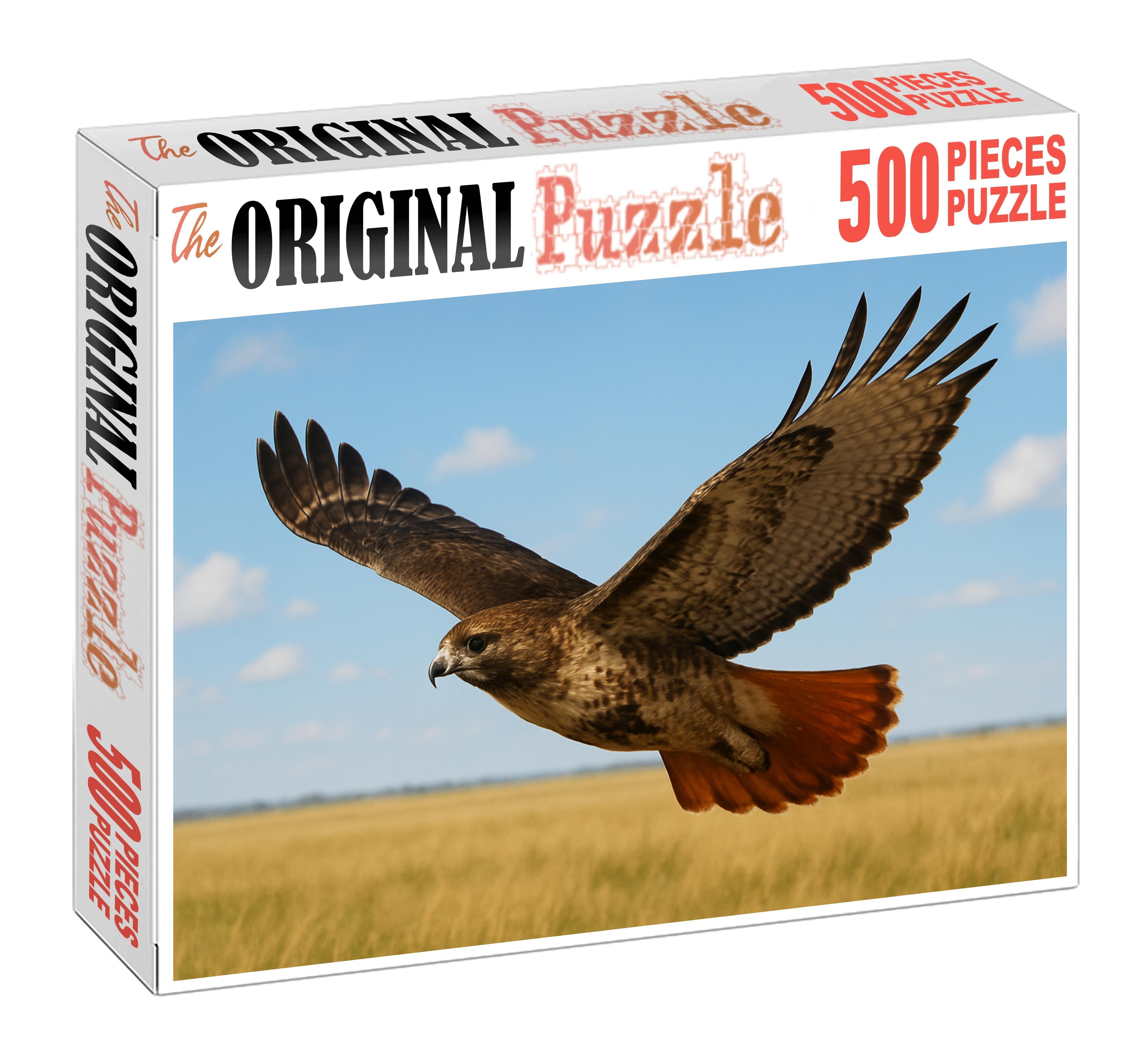 Red-tailed Hawk Soaring Raptor Large Format Puzzle